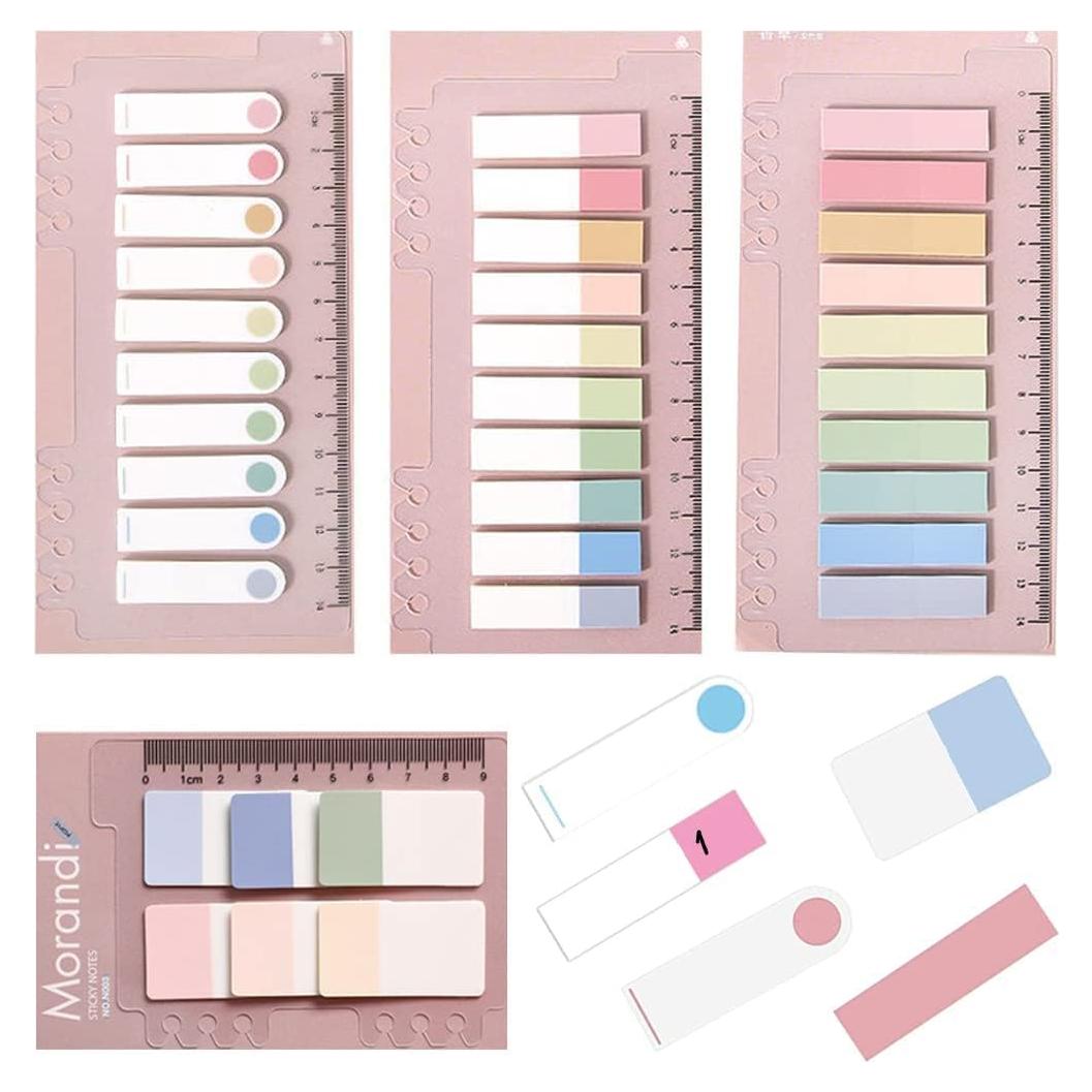 Pestañas Indexadas AIYUENCICI con Regla, 4 Paquetes 660 Piezas