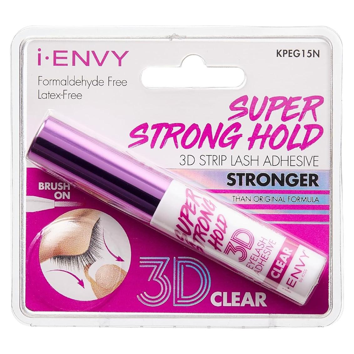 Adhesivo para Pestañas Postizas KISS 3D Transparente 9g