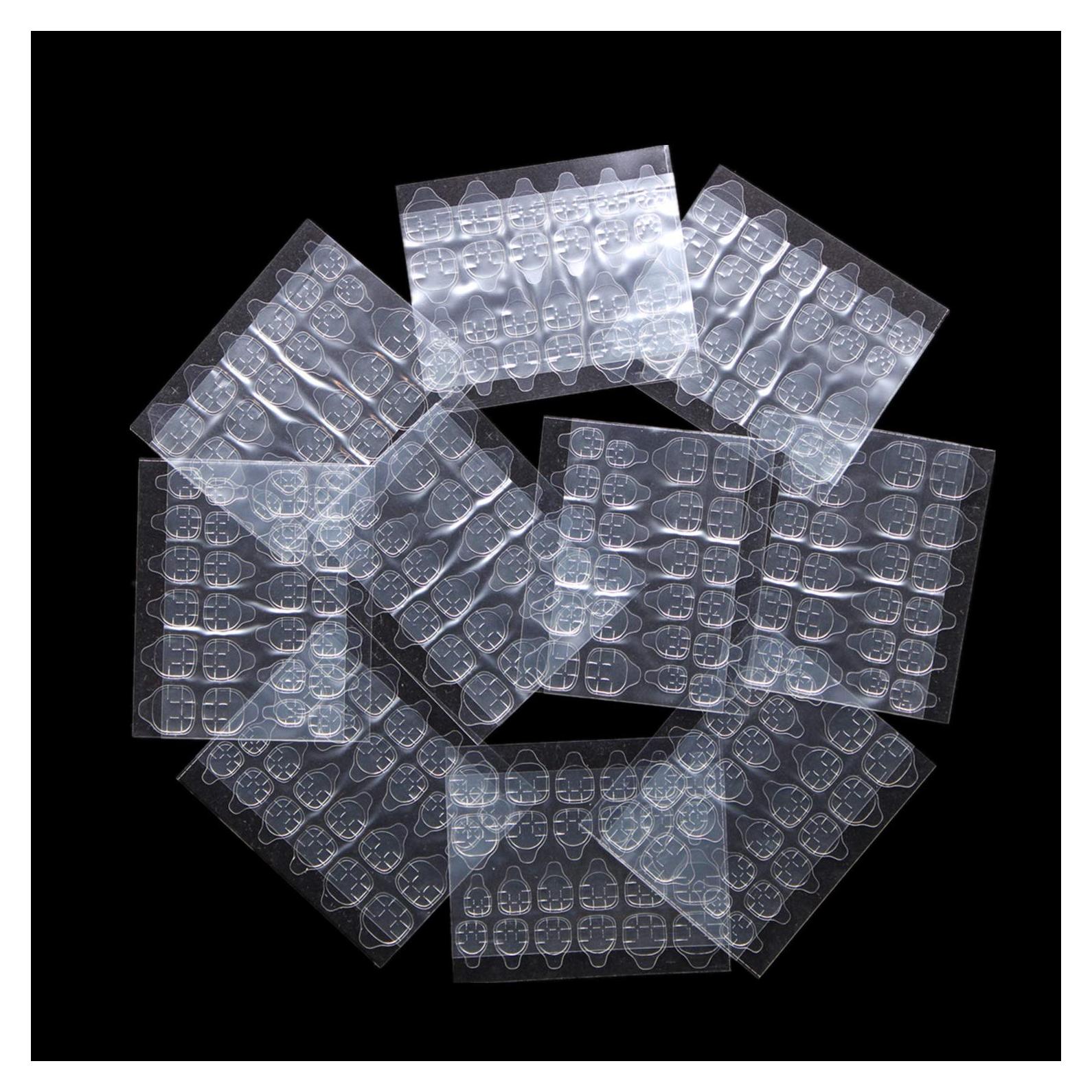 10 Hojas Adhesivas de Uñas Gel Doble Cara Ivtor - 240 Piezas