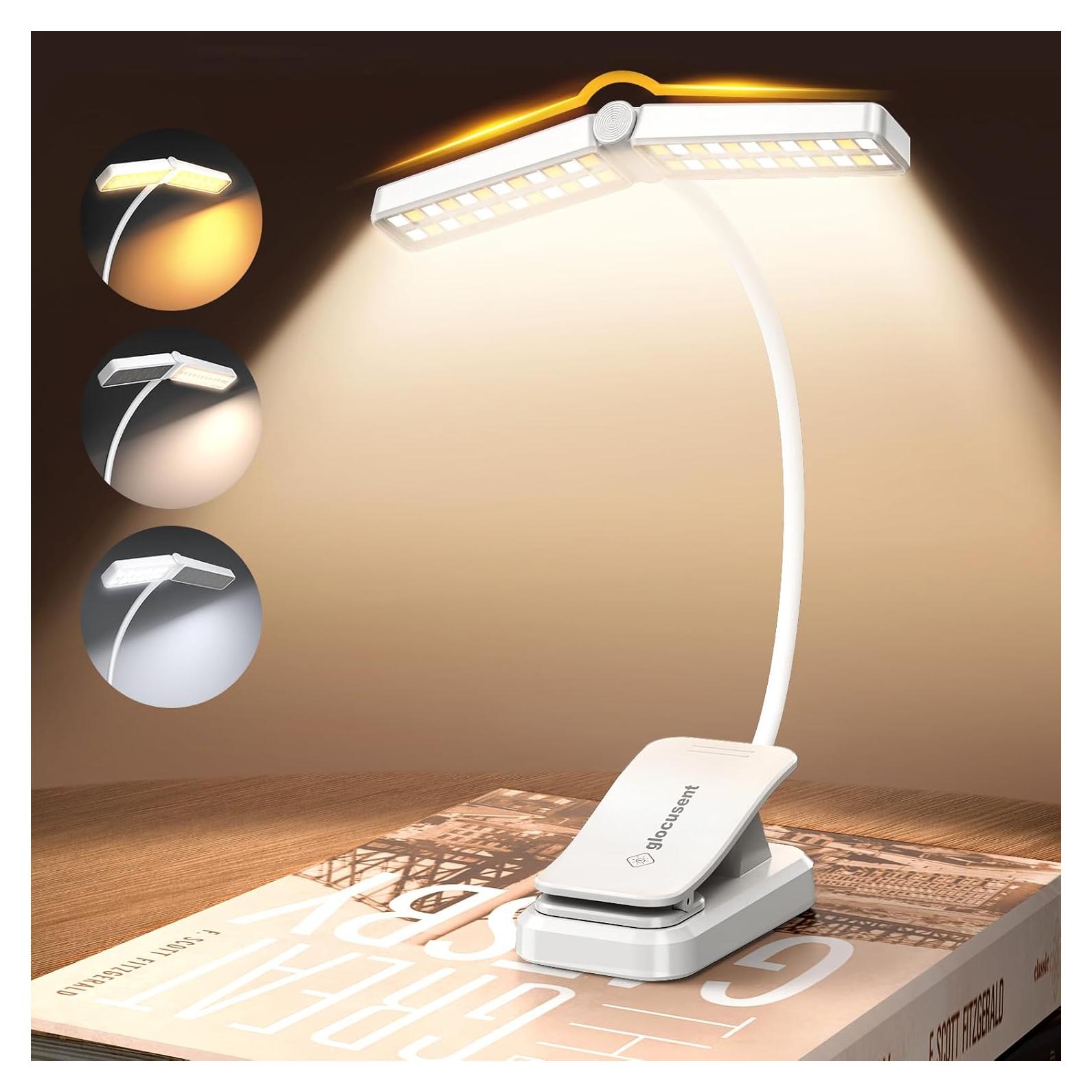 Luz de lectura Glocusent Wingy 48 LED recargable 3 colores