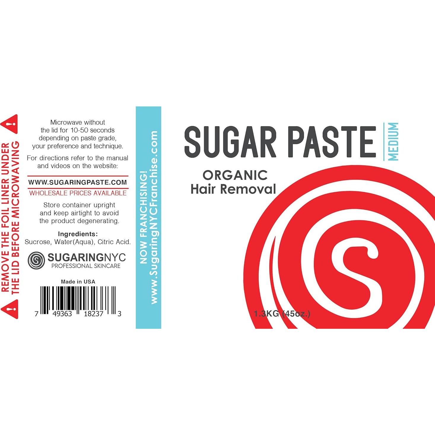 Pasta de Azúcar Orgánica 1.3kg - Sugaring NYC - Depilación Natural