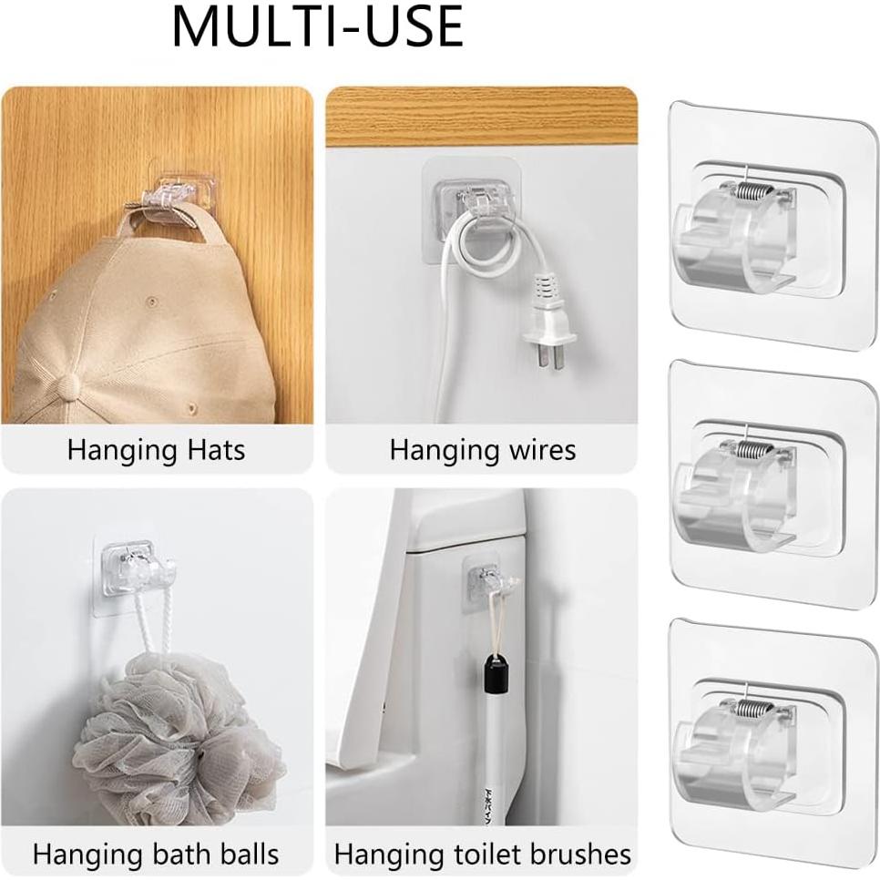 8 Ganchos Adhesivos para Varilla de Cortina Aswewamt - Soporte Sin Taladro