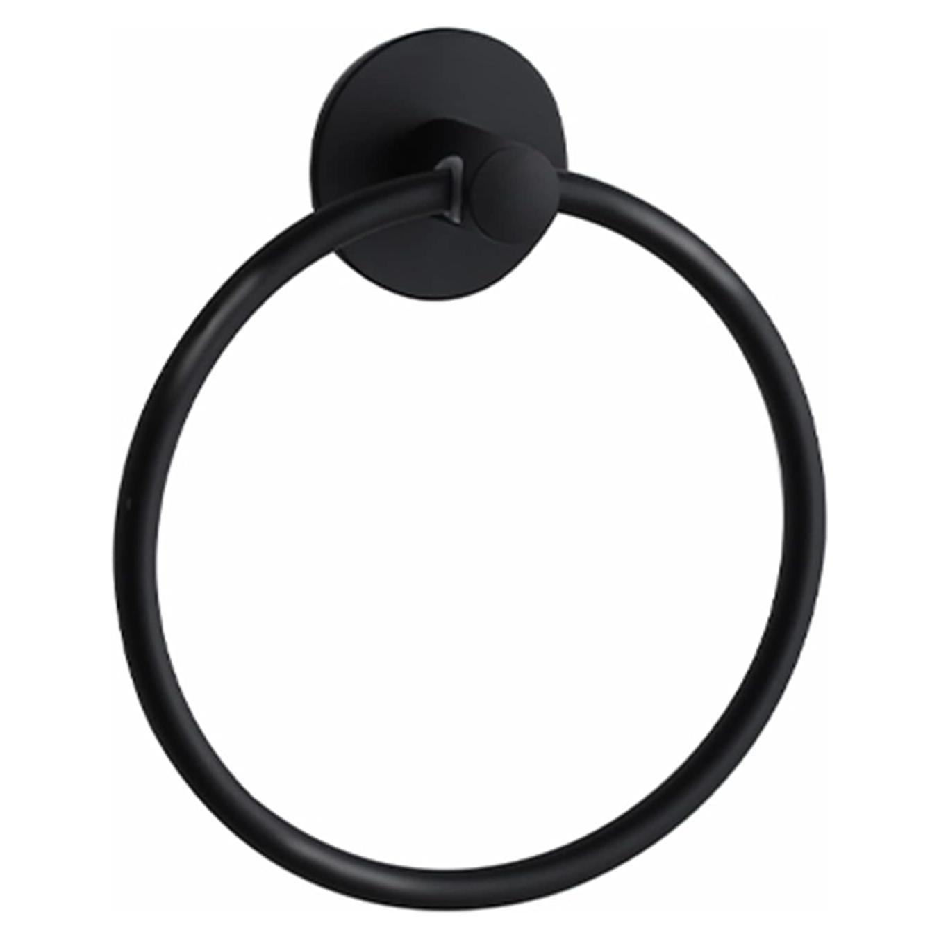 Anillo de Toalla Adhesivo Besteffie Acero Inoxidable Negro Mate