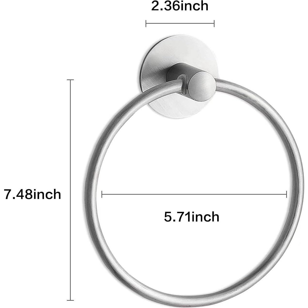 Anillo de Toalla Adhesivo Besteffie Acero Inoxidable Cepillado