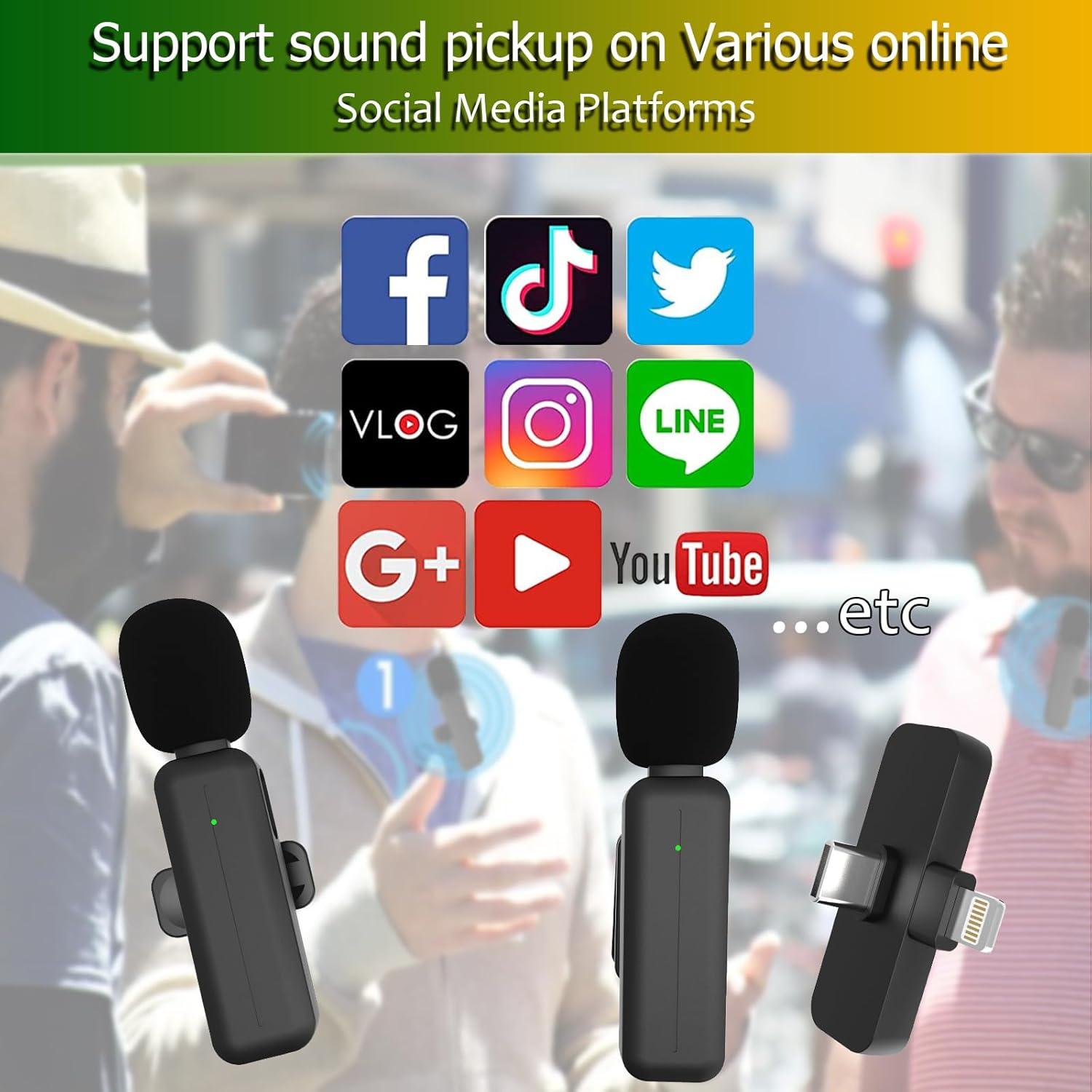 Micrófonos Lavalier Inalámbricos Bulatry Doble 80ft 5H