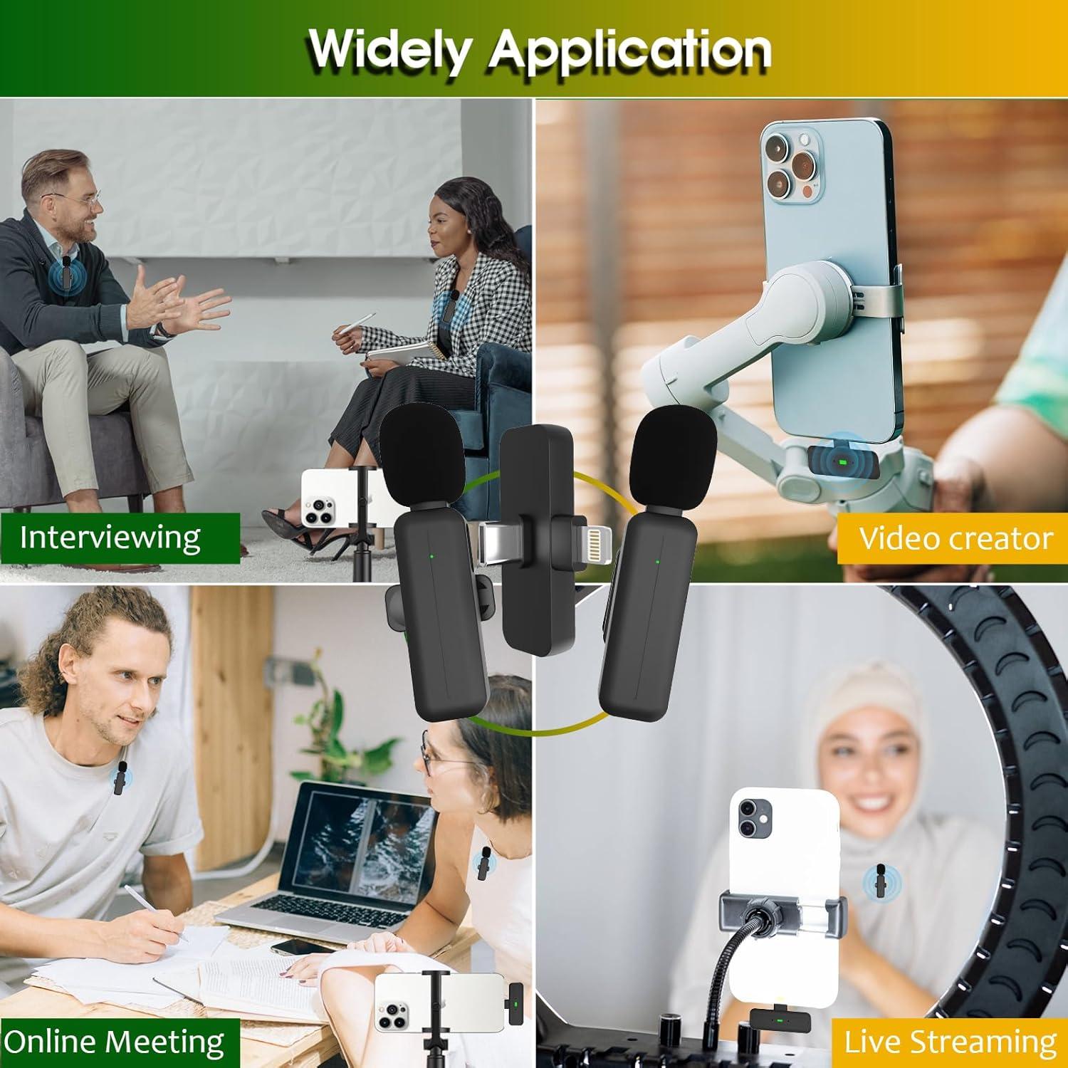 Micrófonos Lavalier Inalámbricos Bulatry Doble 80ft 5H