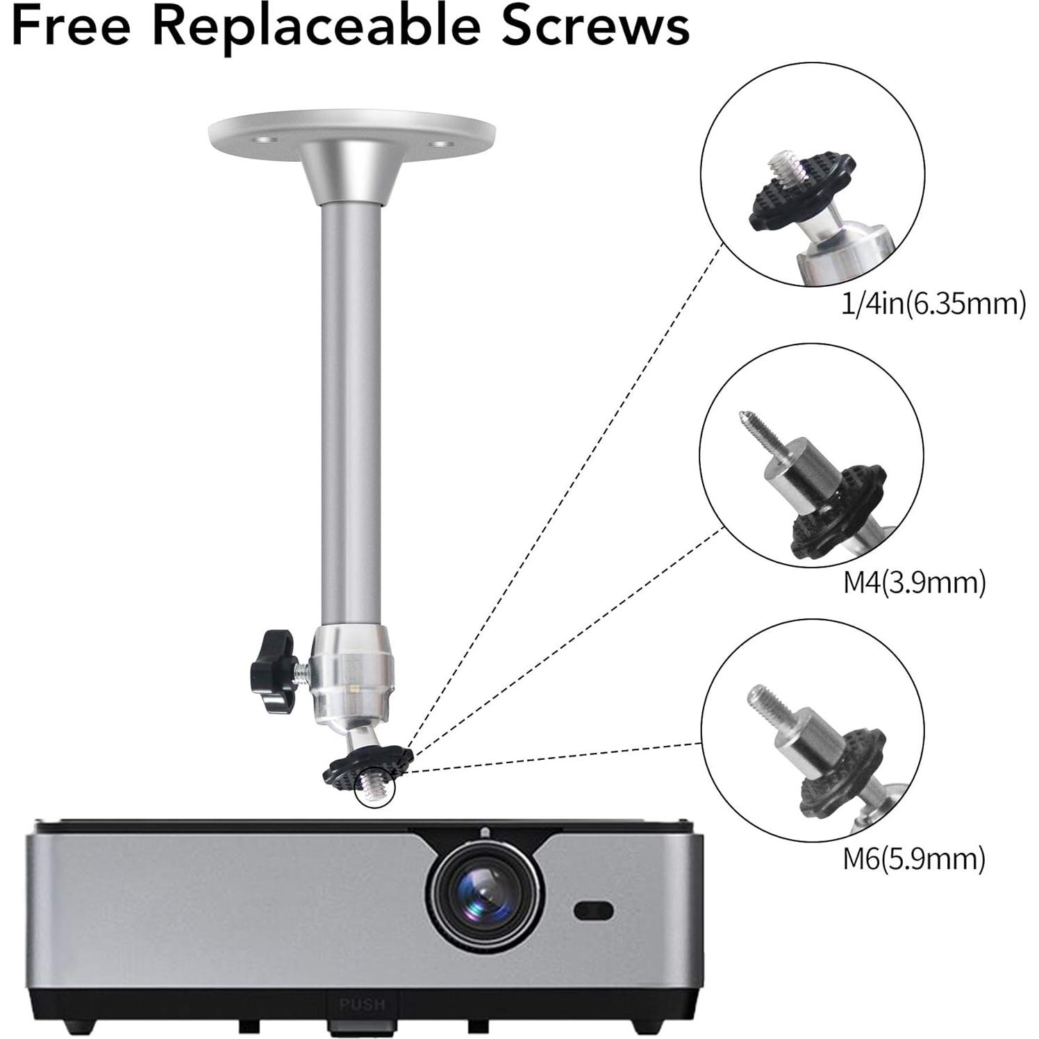 Soporte de Proyector de Techo Mini Drsn - Longitud 175mm - Aluminio