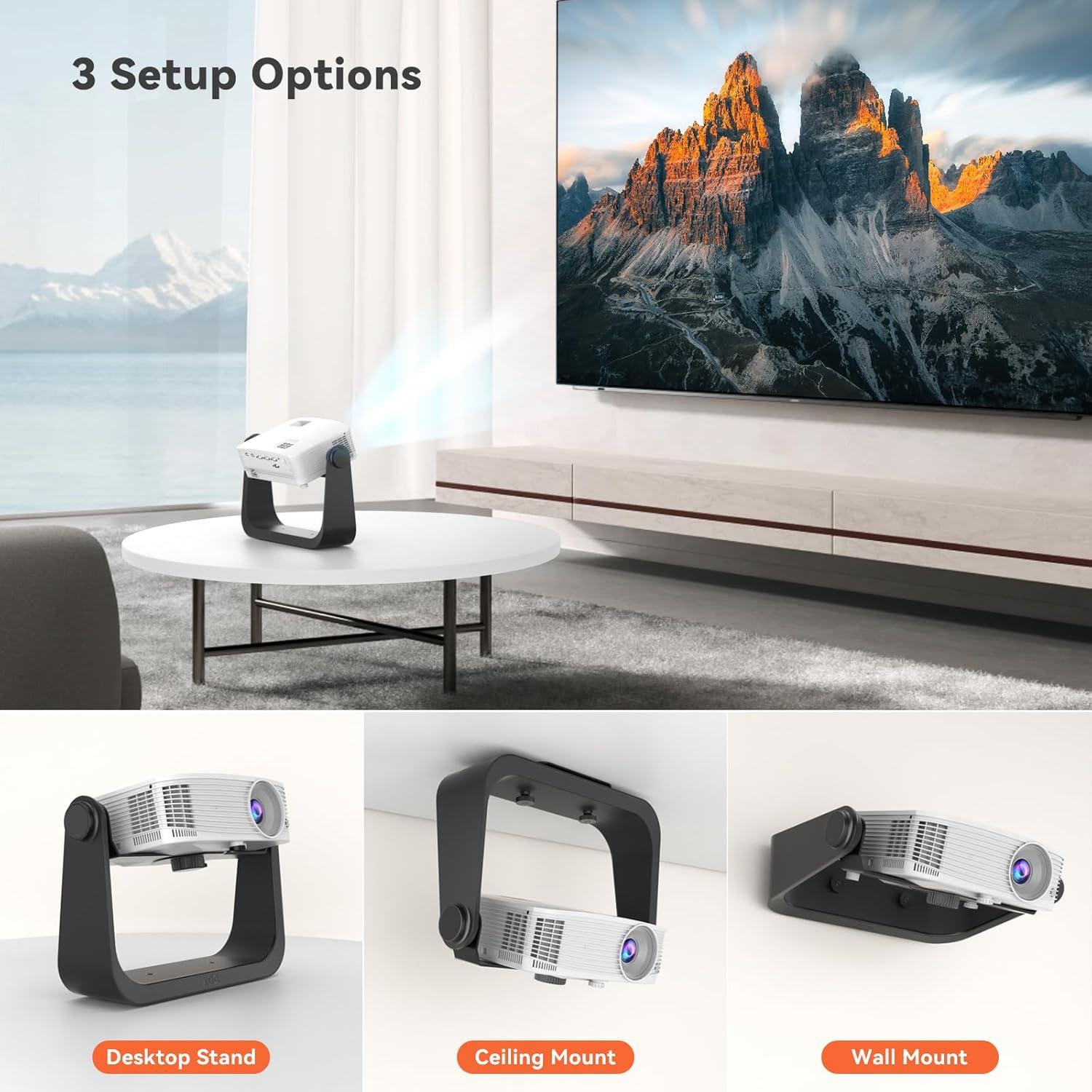 Soporte de Proyector KDD Ajustable 360° para Techo y Pared