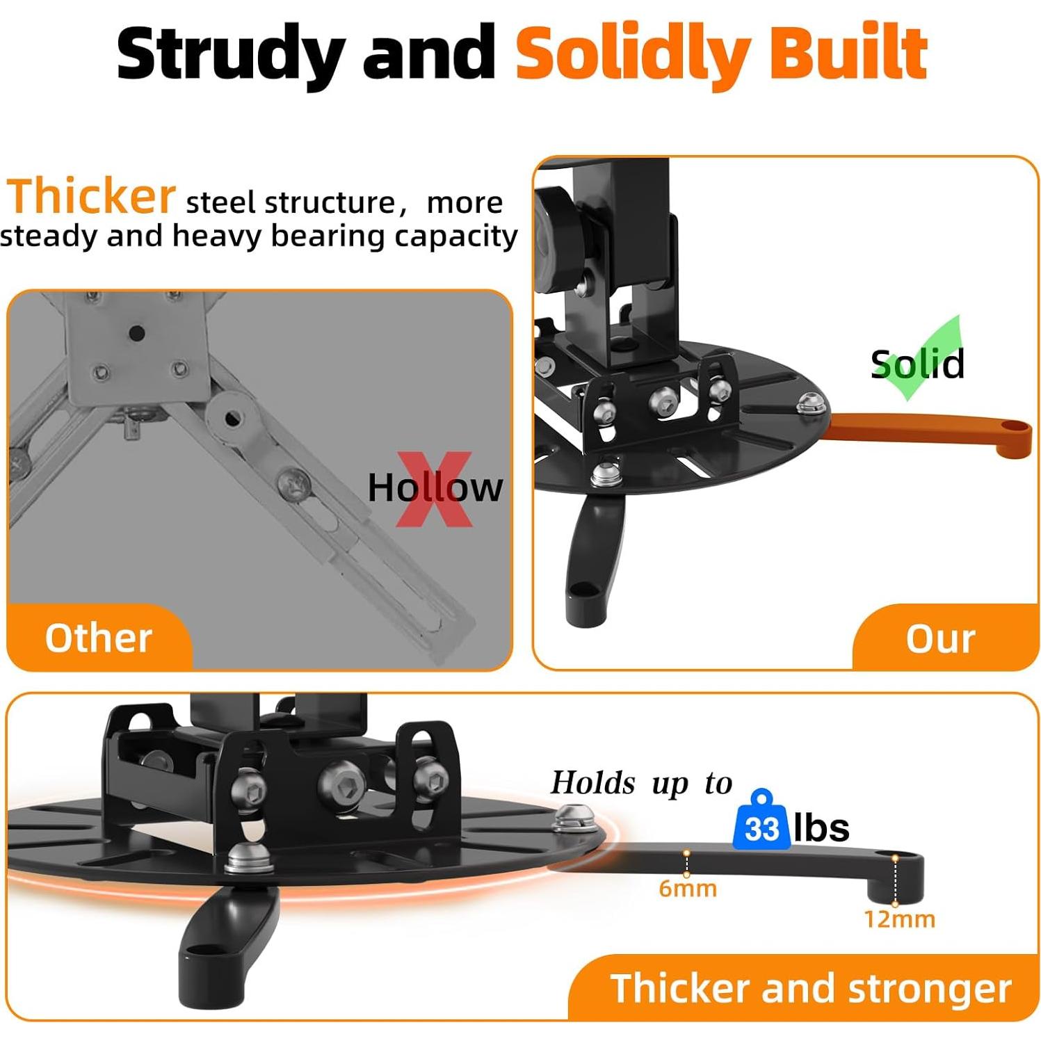 Soporte de Techo Universal para Proyector JOY worker 15 kg