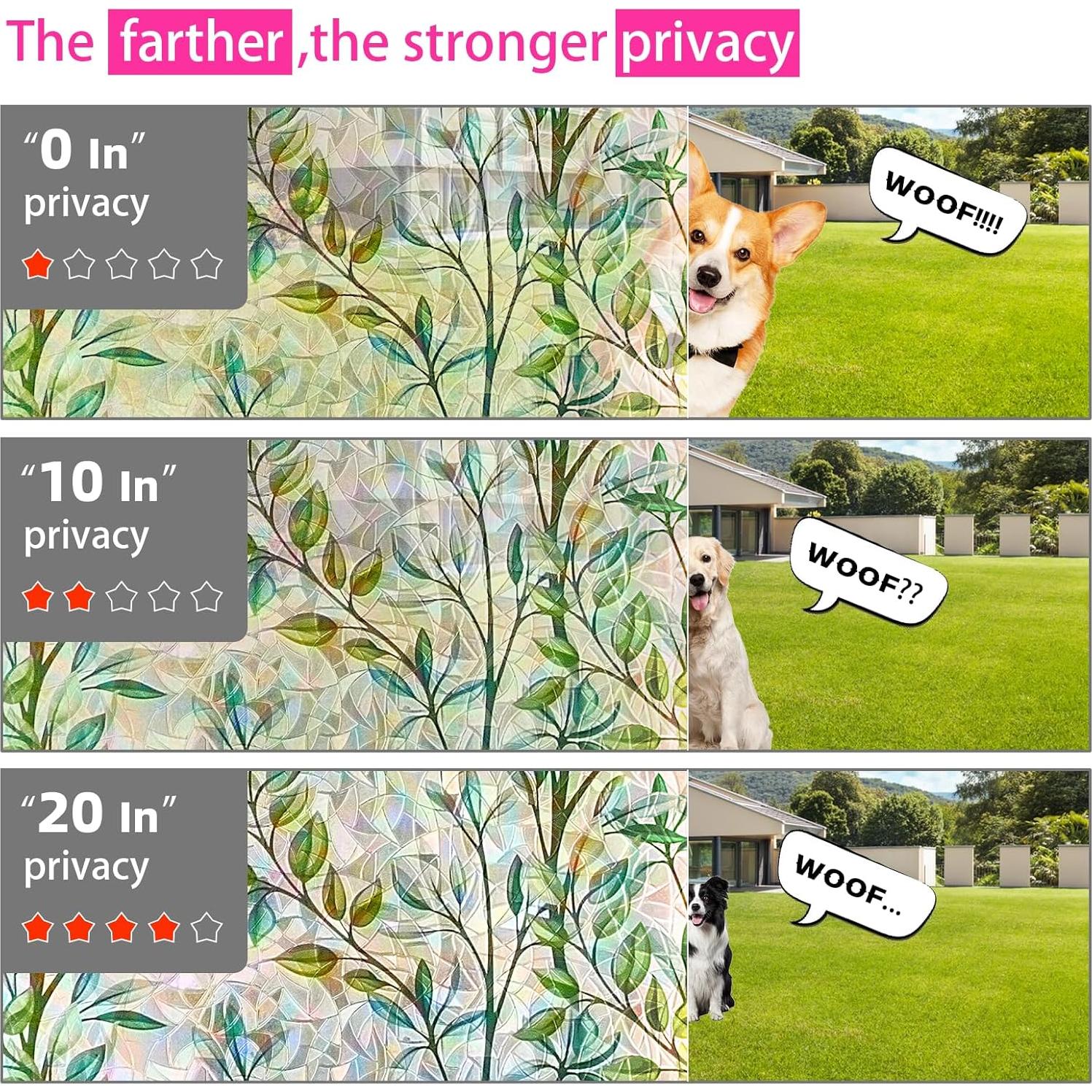 Película Decorativa para Ventanas INEFARO Hojas Arcoíris 44.5x200 cm