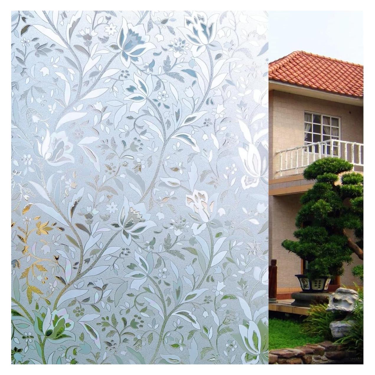 Película de Privacidad para Ventanas Bloss Hibisco 44.9x199.8cm