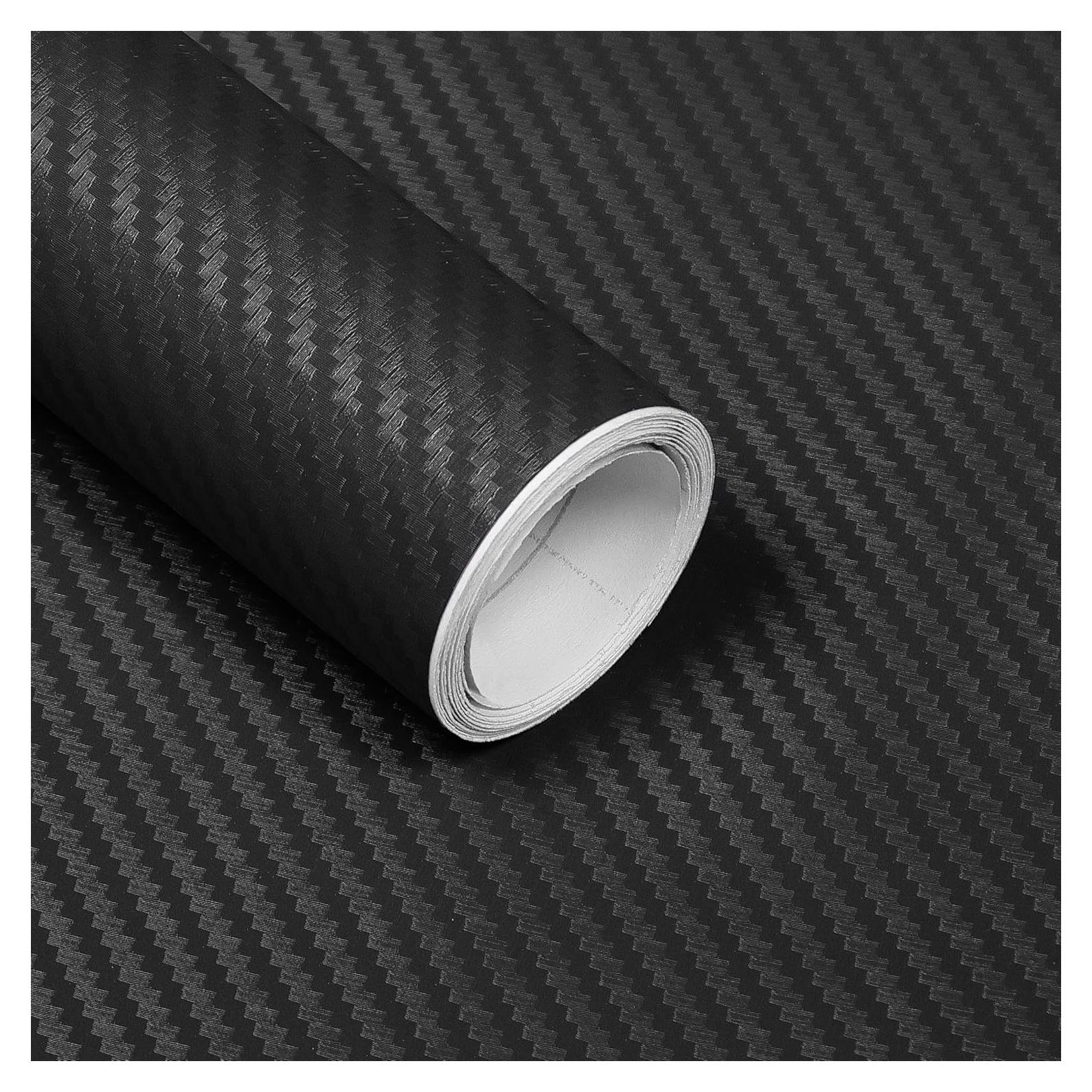 Vinilo de Fibra de Carbono 3D Lypumso Negro 0.3m x 3m
