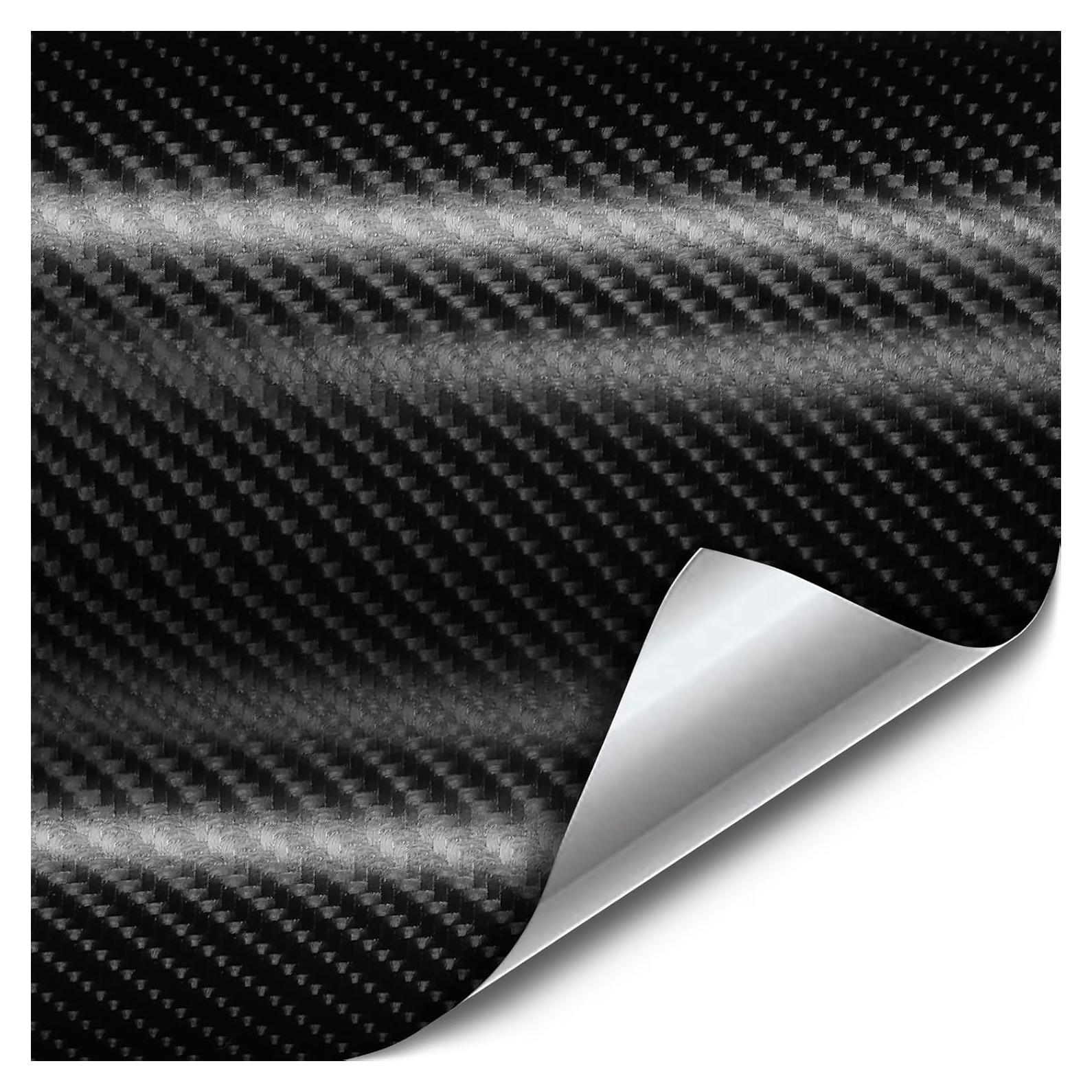 Vinilo de Fibra de Carbono VViViD 30.48x152.4 cm Negro