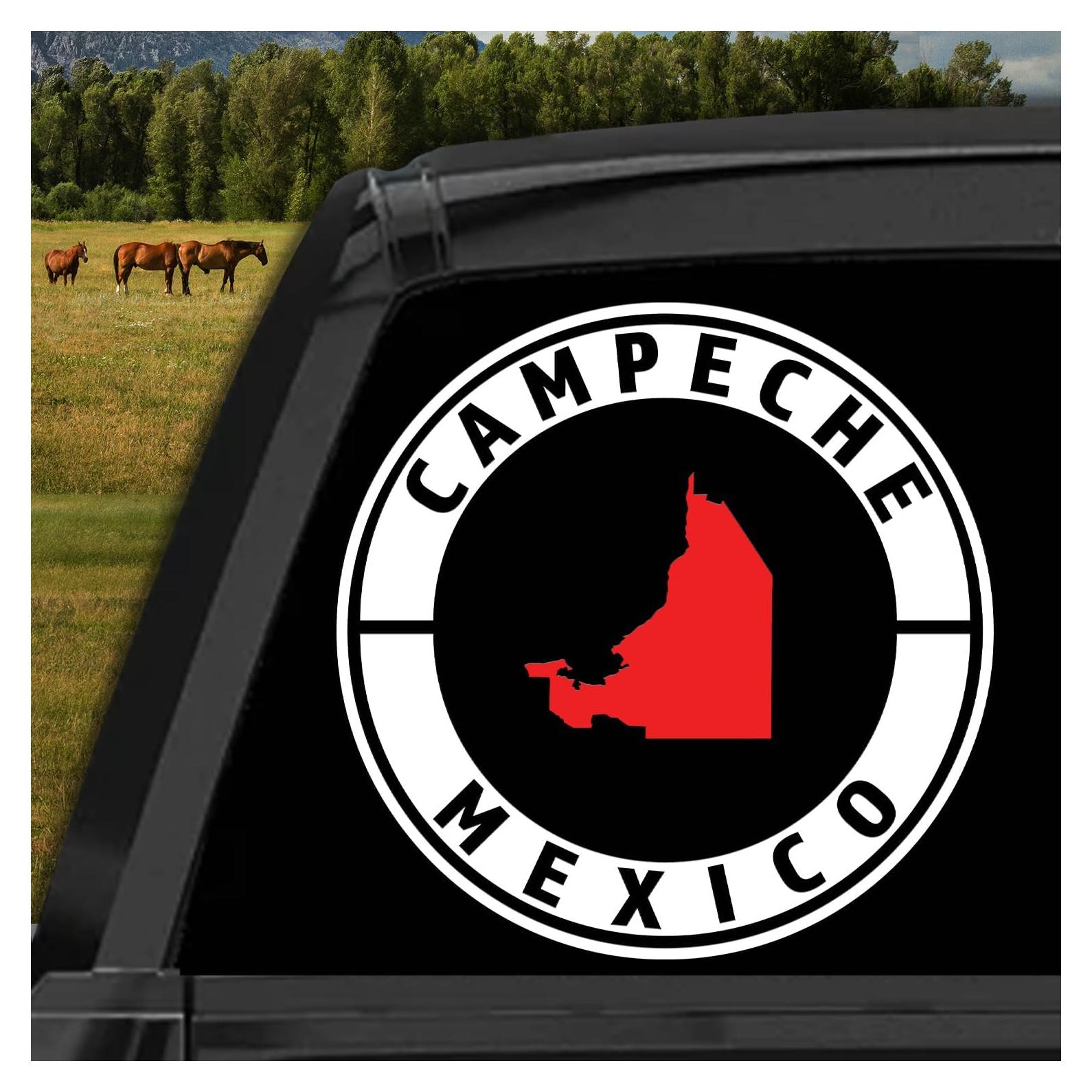 Calcomanía para Carro Campeche Vinilo Resistente 20.32 cm