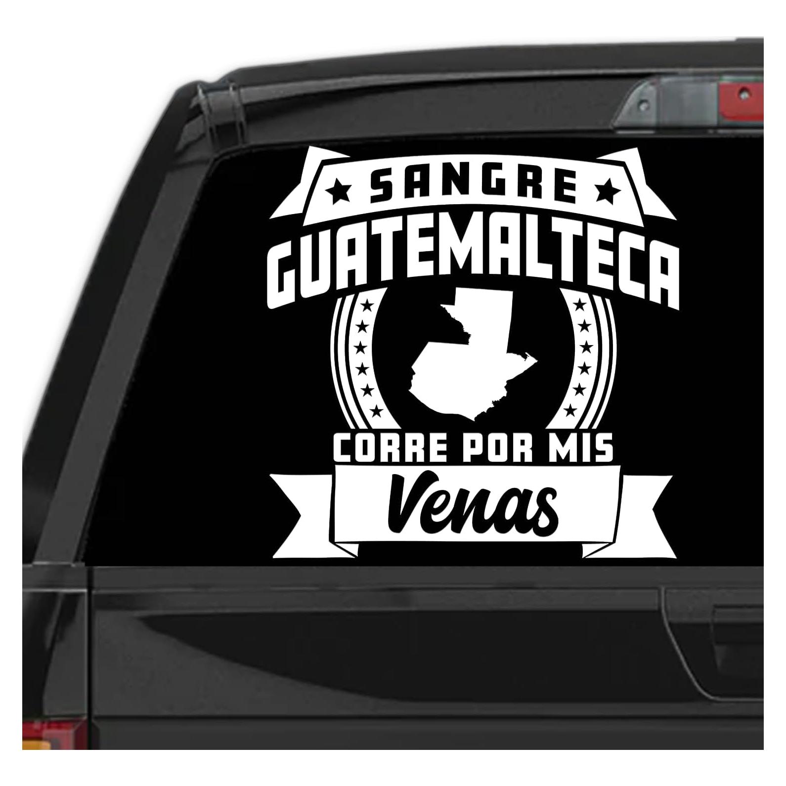 Calcomanía para Autos Guatemala Sangre Guatemalteca 25.4 cm