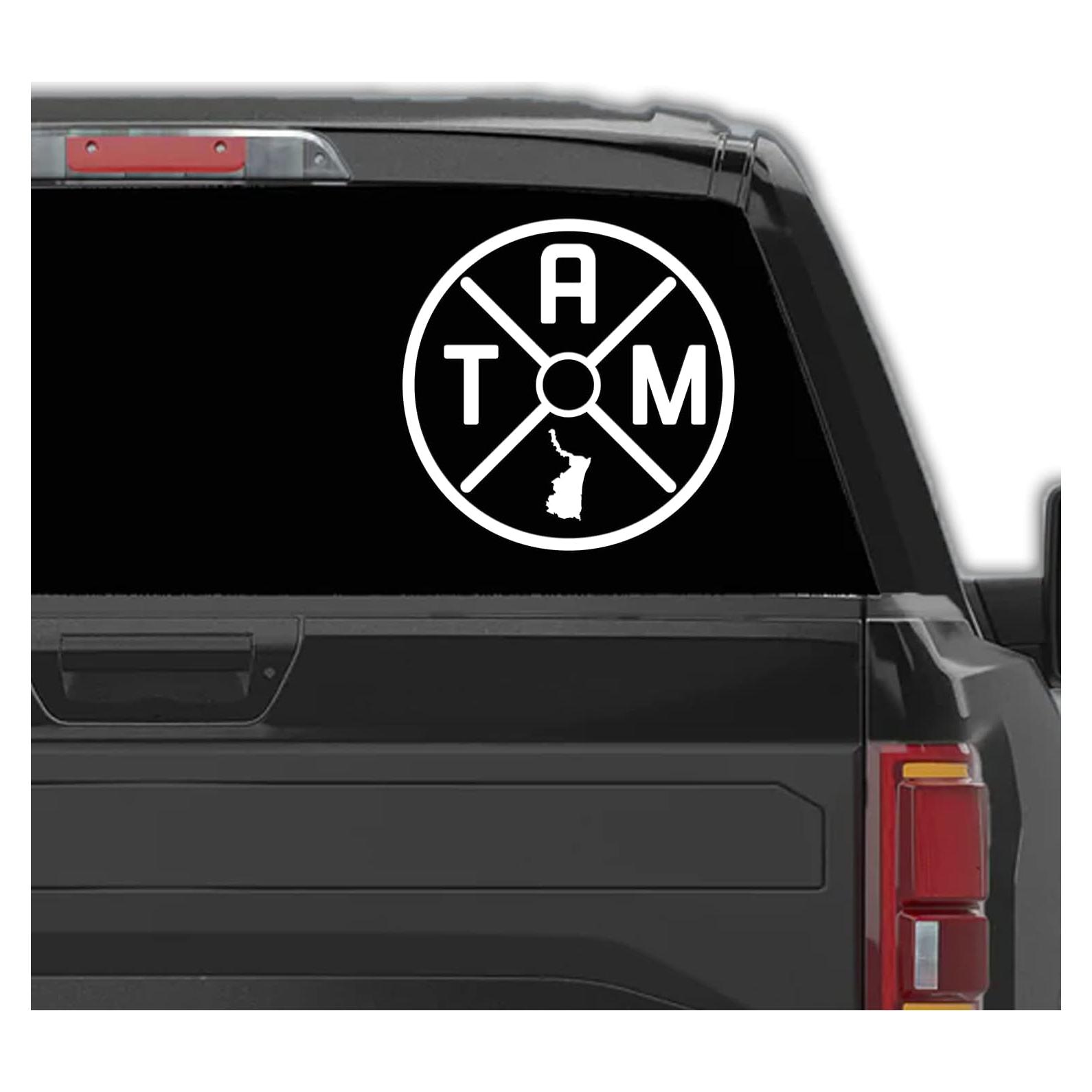 Calcomanía Tamaulipas México para Auto 15.24 cm Blanco