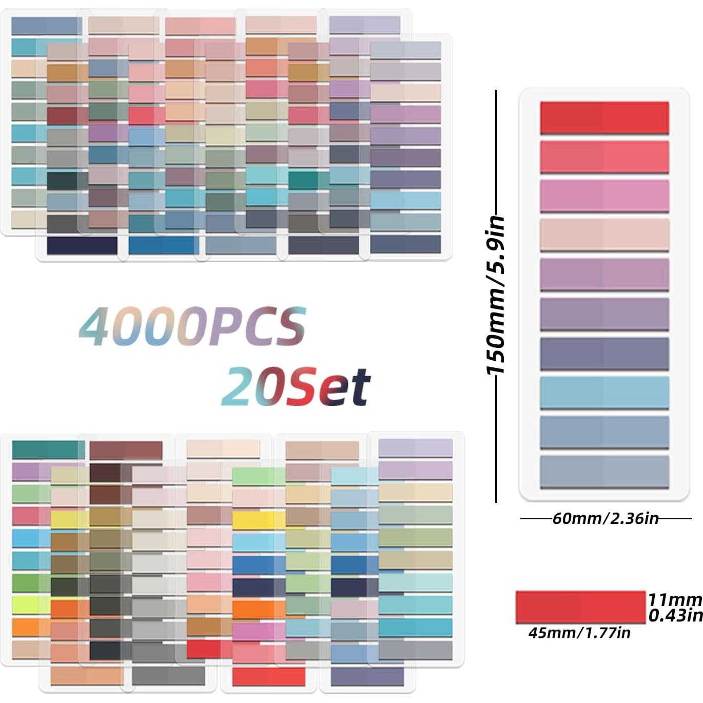 Pestañas Adhesivas Morandi LEEGAWU 4000 Piezas Multicolor