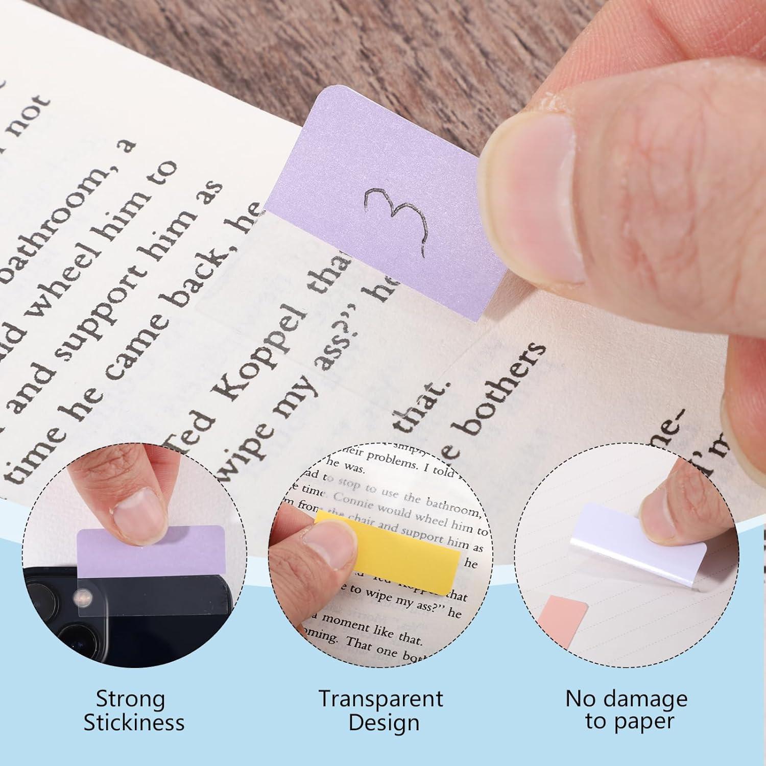 360 Pestañas Adhesivas Multicolor Prudiut 4.57x2.54 cm