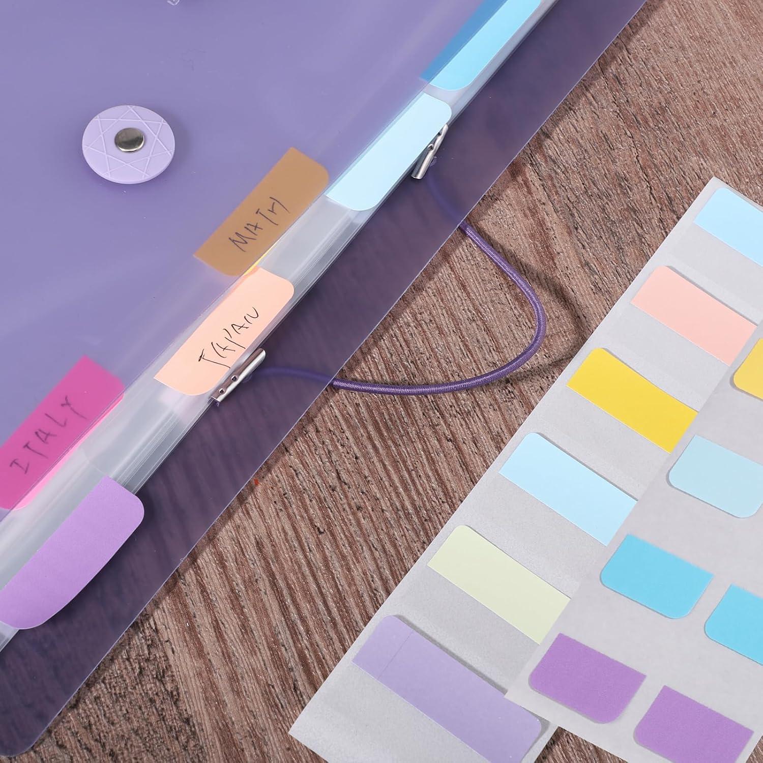 360 Pestañas Adhesivas Multicolor Prudiut 4.57x2.54 cm