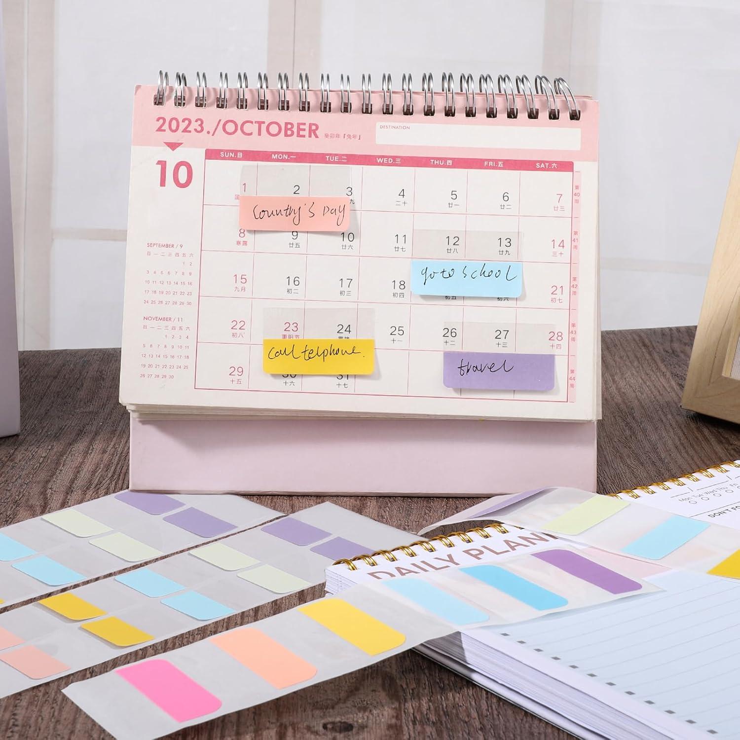 360 Pestañas Adhesivas Multicolor Prudiut 4.57x2.54 cm