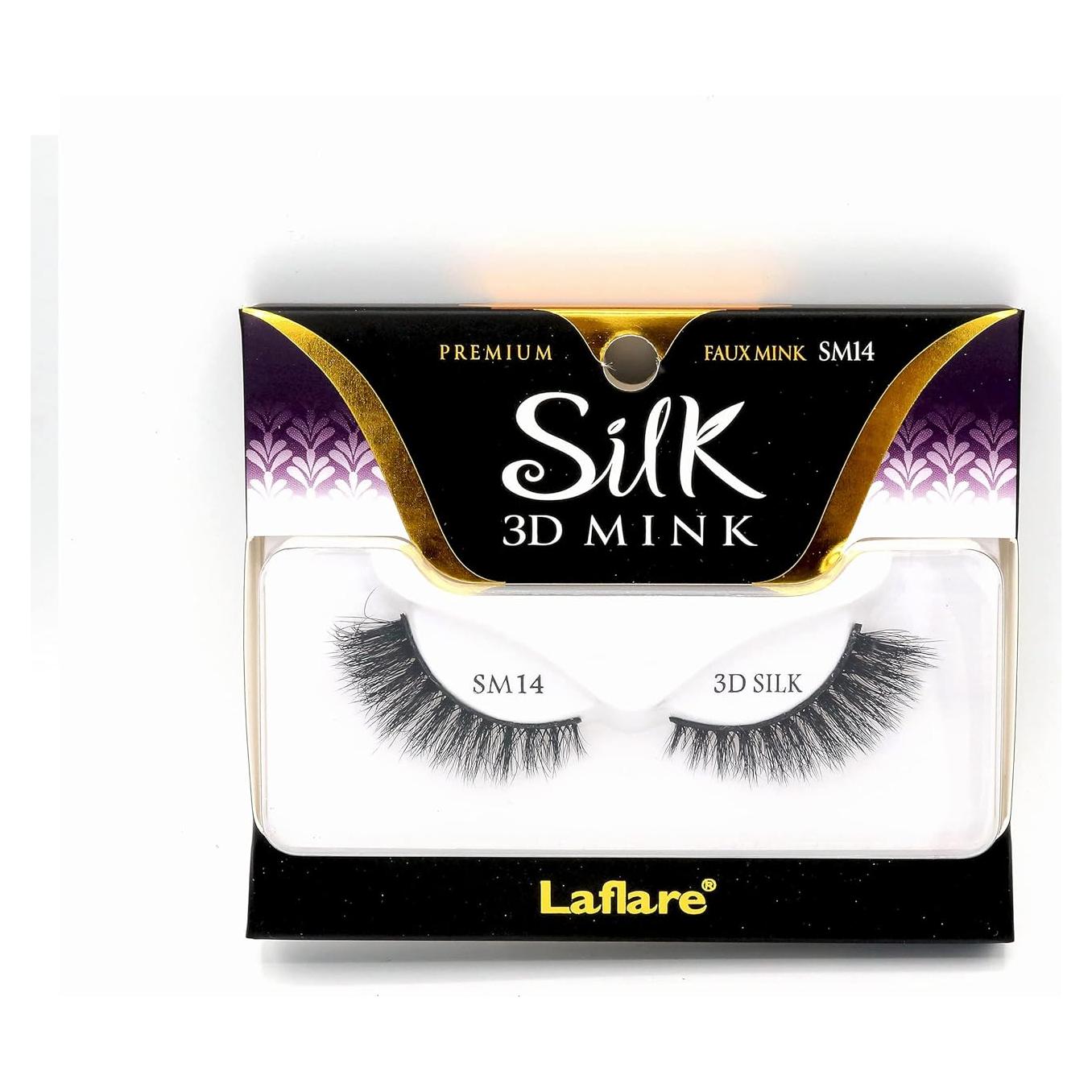 Pestañas Falsas Laflare 3D Silk Mink Ojos de Gato SM14
