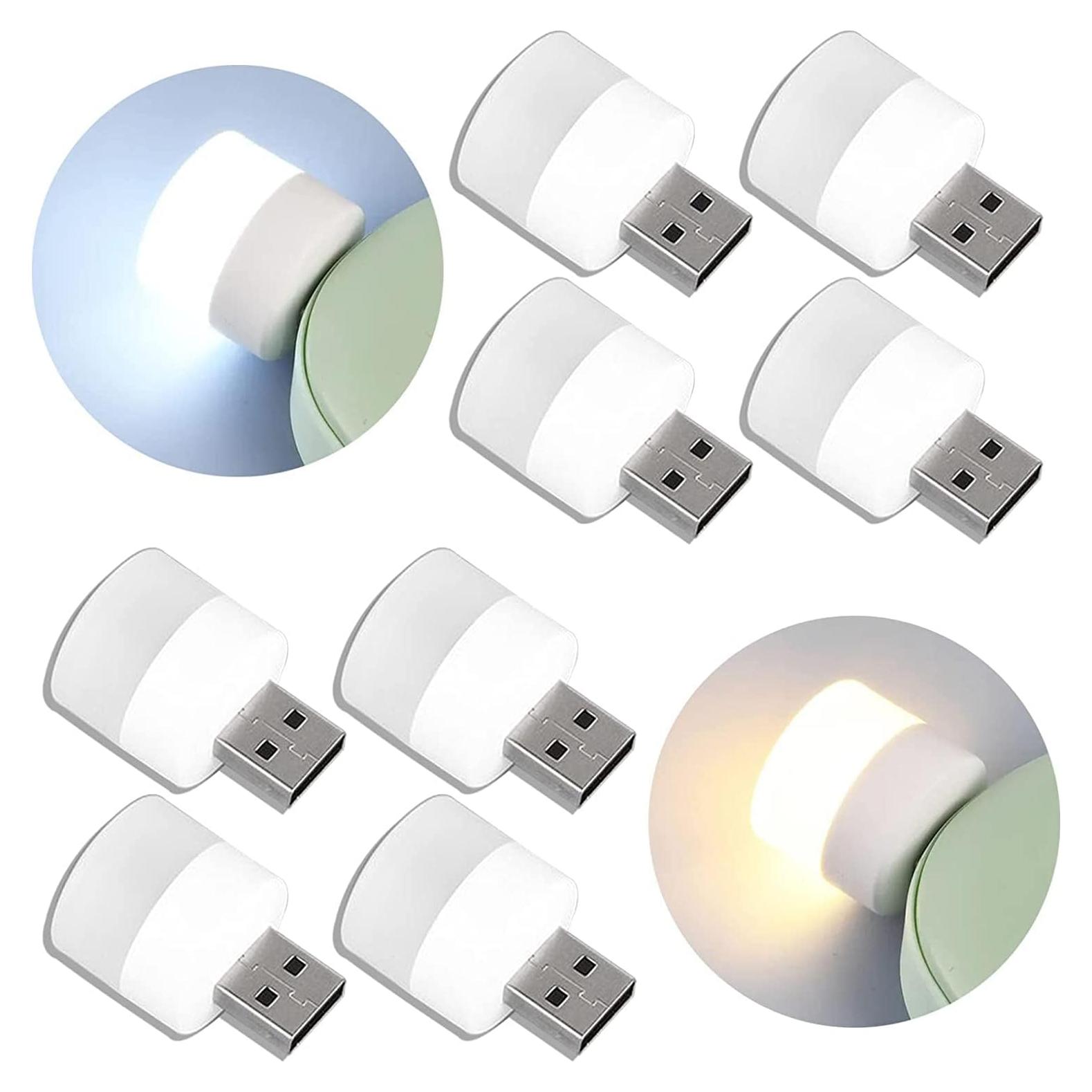 Lámpara LED USB Portátil Linwnil - Luz Cálida y Blanca 1W