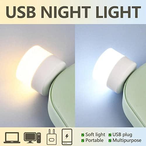 Lámpara LED USB Portátil Linwnil - Luz Cálida y Blanca 1W