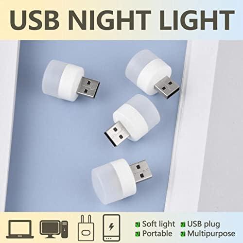 Lámpara LED USB Portátil Linwnil - Luz Cálida y Blanca 1W