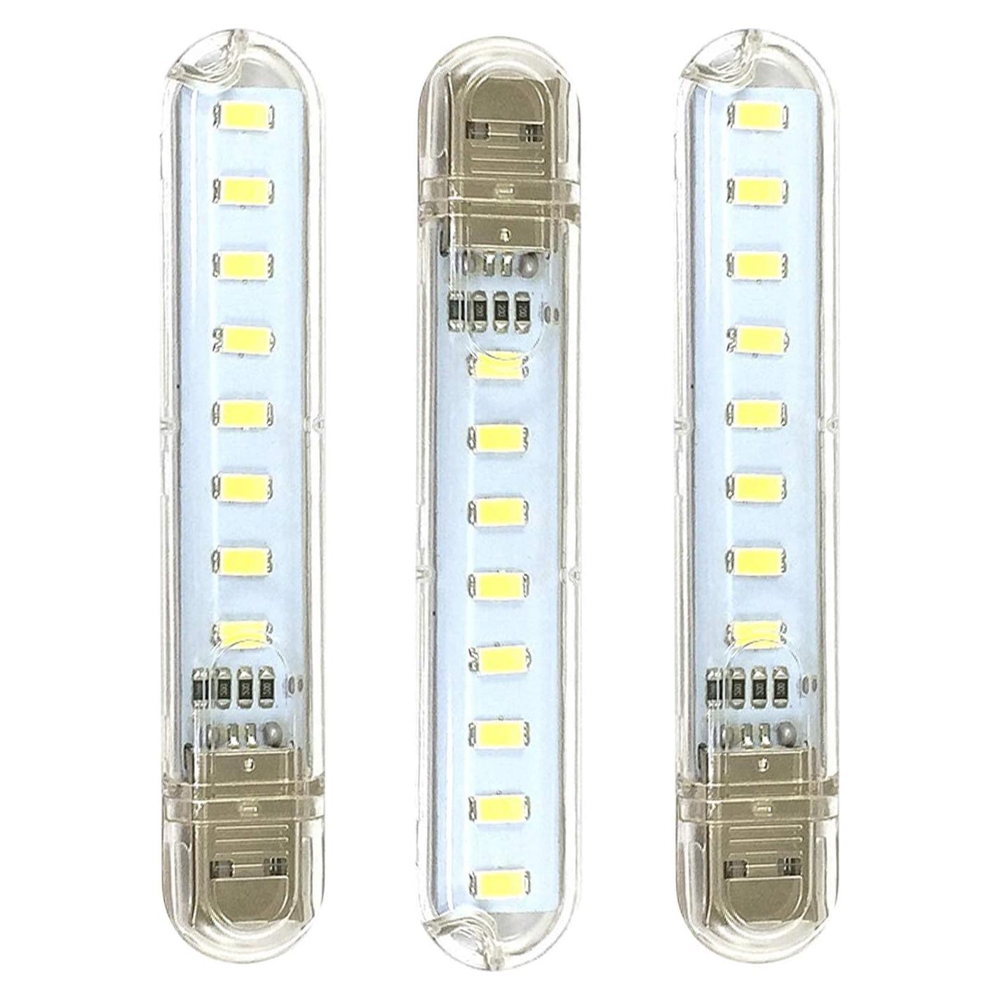 Luz Nocturna LED Portátil USB OUOU - 3 Piezas, 1.2W