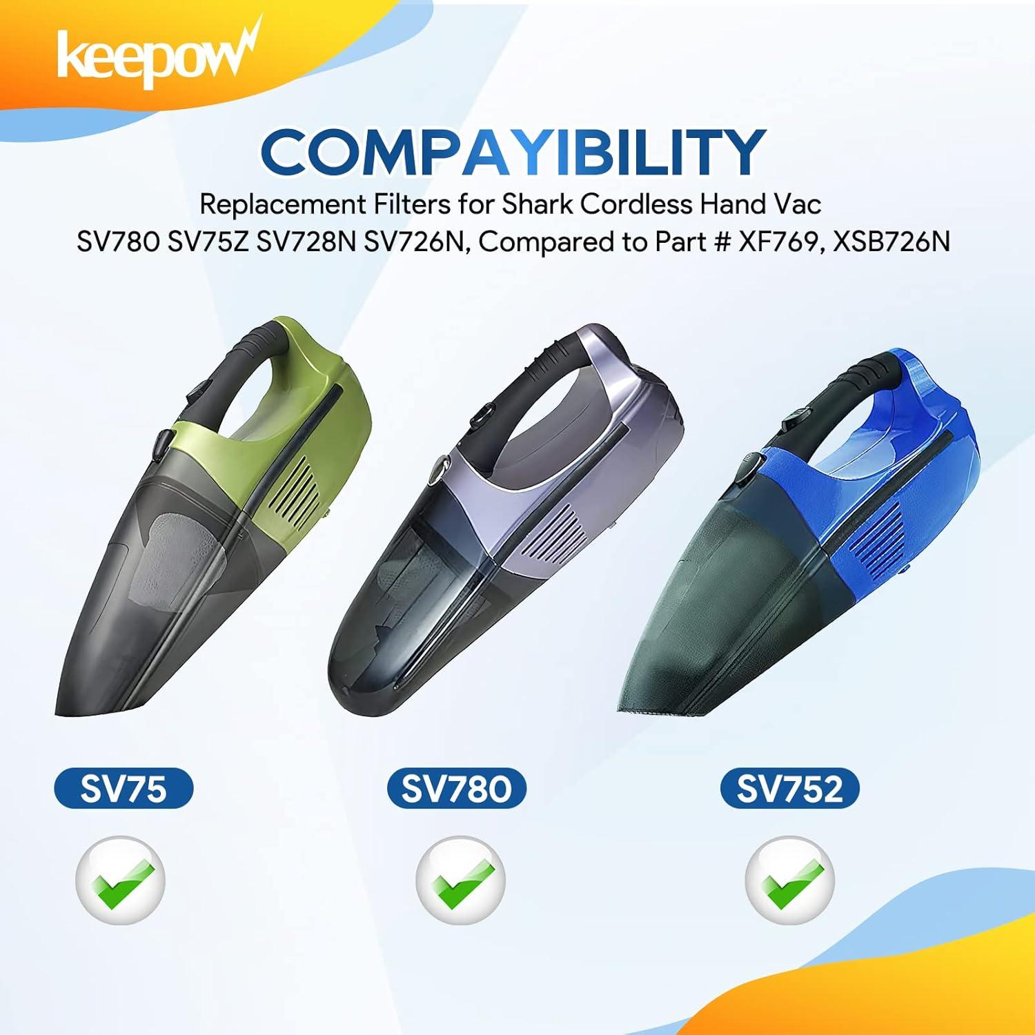 Filtro de Reemplazo KEEPOW para Aspiradora Shark SV75 - 6 Piezas