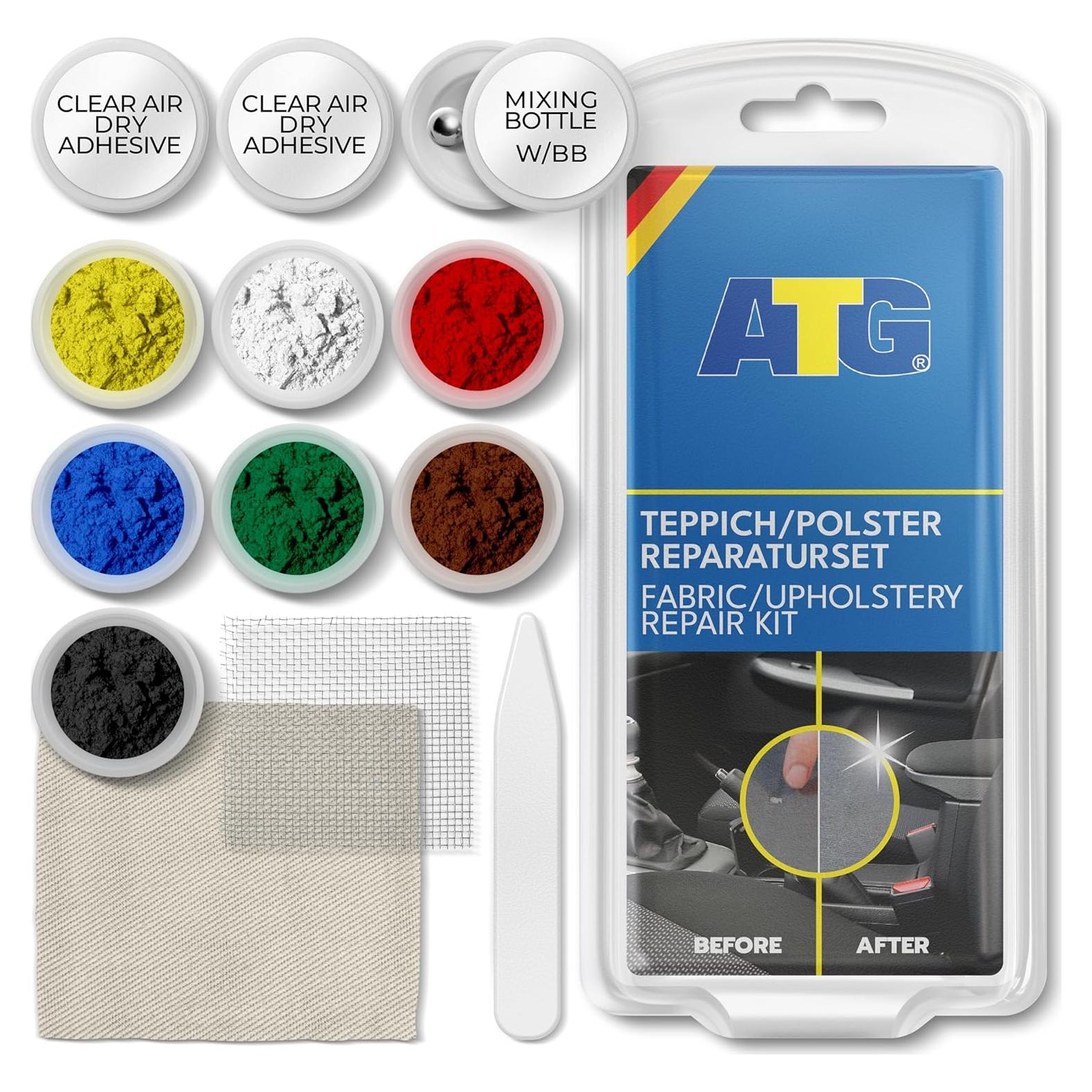 Kit de Reparación de Tapicería ATG - 8-10 Reparaciones - Tela y Cuero