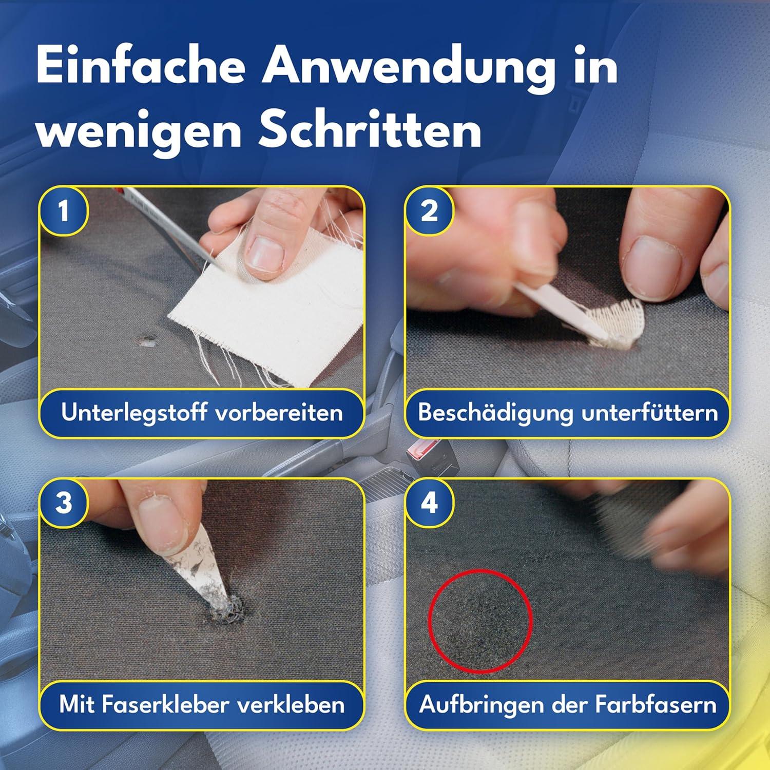 Kit de Reparación de Tapicería ATG - 8-10 Reparaciones - Tela y Cuero