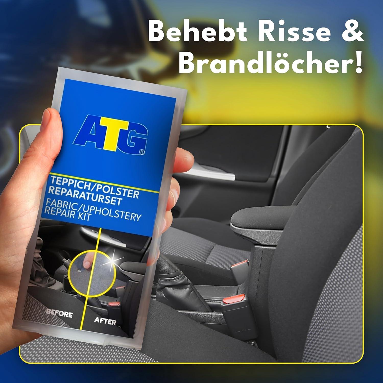 Kit de Reparación de Tapicería ATG - 8-10 Reparaciones - Tela y Cuero