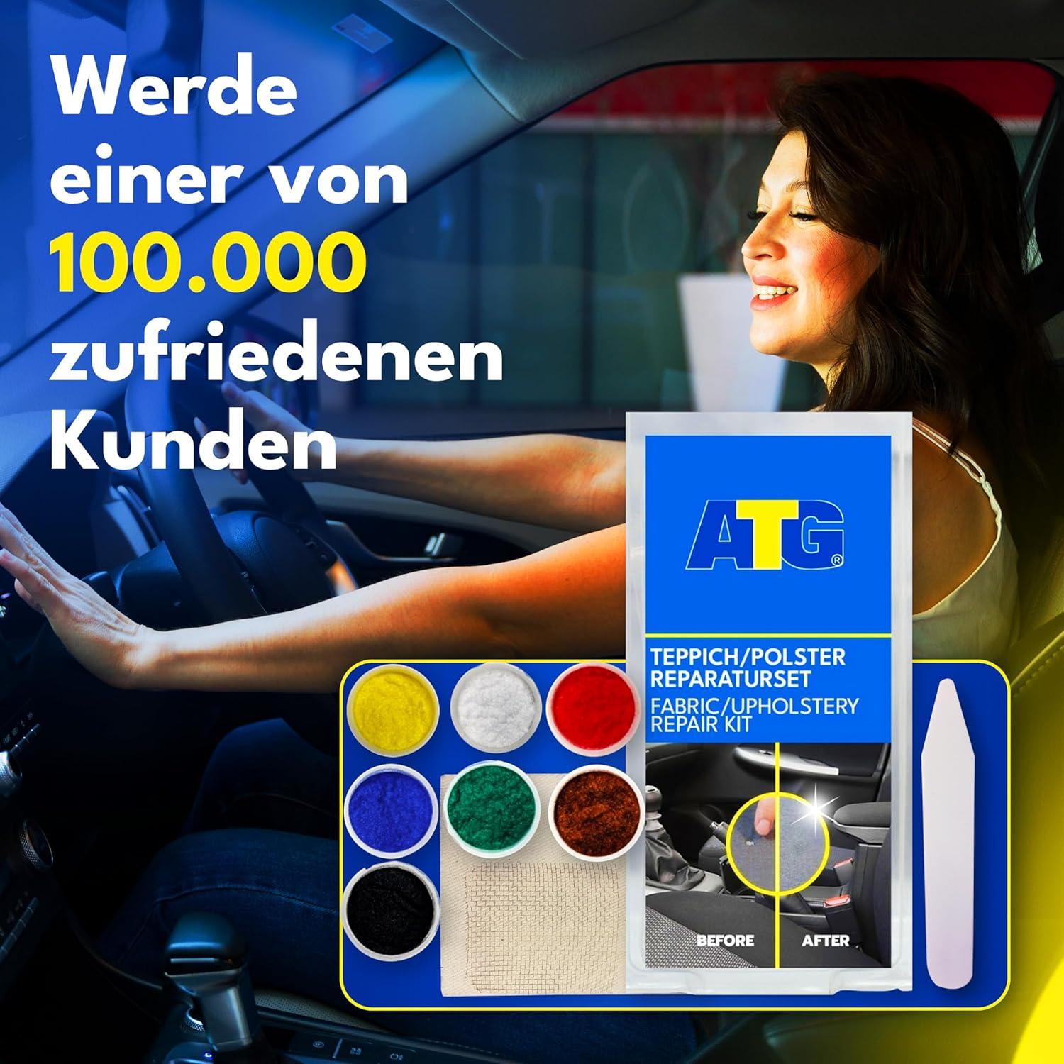 Kit de Reparación de Tapicería ATG - 8-10 Reparaciones - Tela y Cuero
