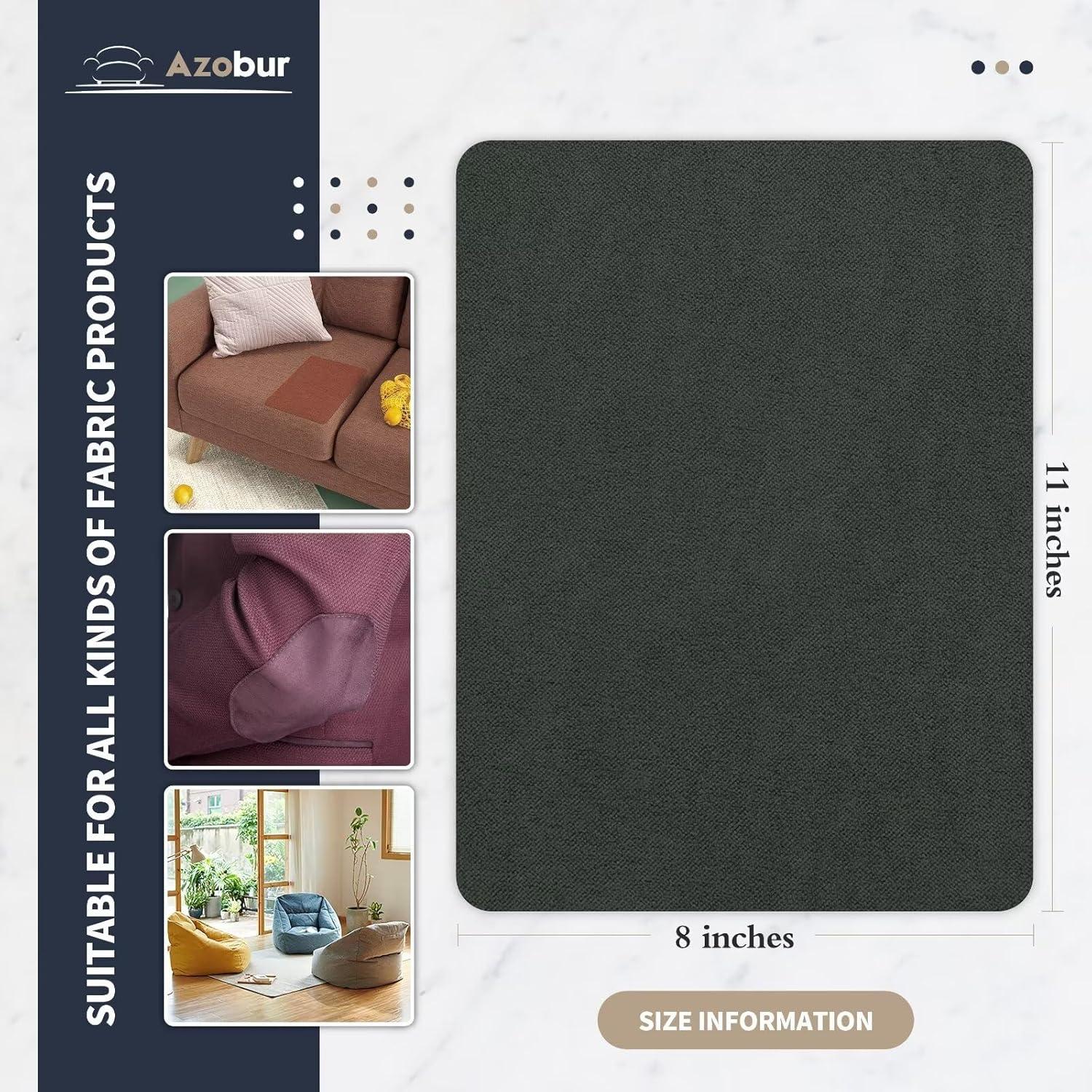 Parche Autoadhesivo de Terciopelo Azobur 20x28 cm Gris Oscuro