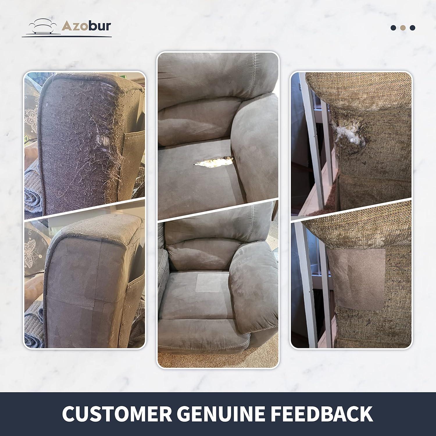 Parche Autoadhesivo de Terciopelo Azobur 20x28 cm Gris Oscuro