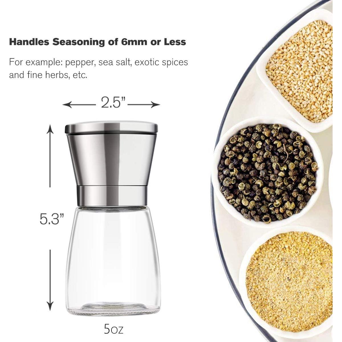 Juego de Molinillos de Sal y Pimienta BONRIS 2 Piezas con Soporte