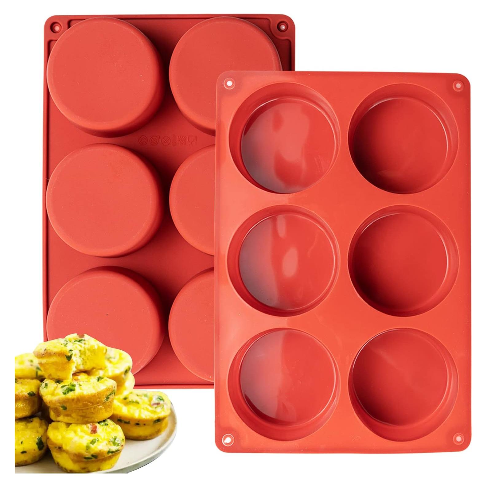 Moldes de Huevo de Silicona Dootafy 2 Piezas 7.6 cm Profundos