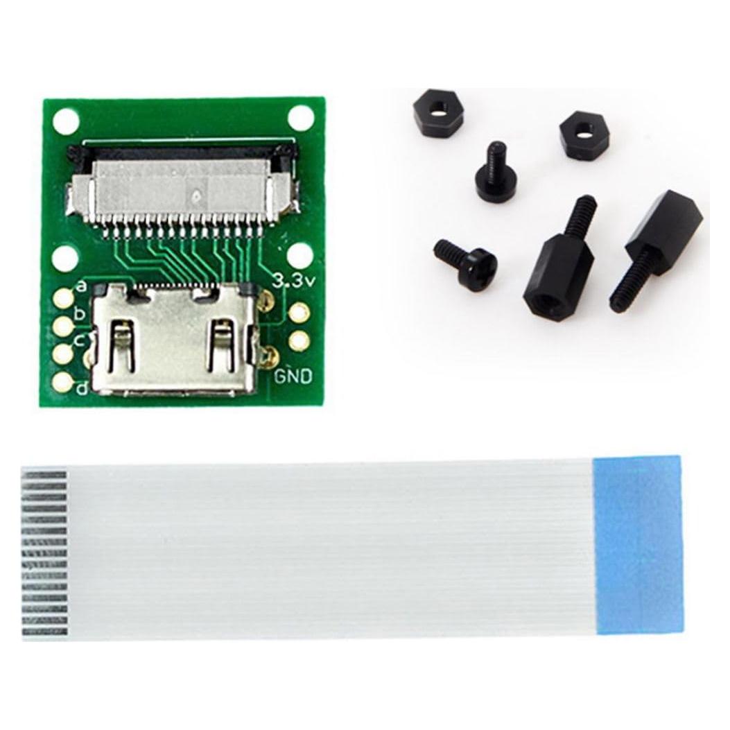 chenyang 2 Pack HDMI to CSI Raspberry PI Camera Module Expansion Adapter with Flat Ribbon Flex Cable 5cm
