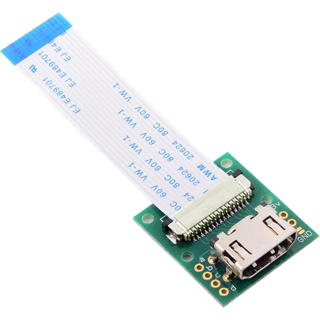 chenyang 2 Pack HDMI to CSI Raspberry PI Camera Module Expansion Adapter with Flat Ribbon Flex Cable 5cm