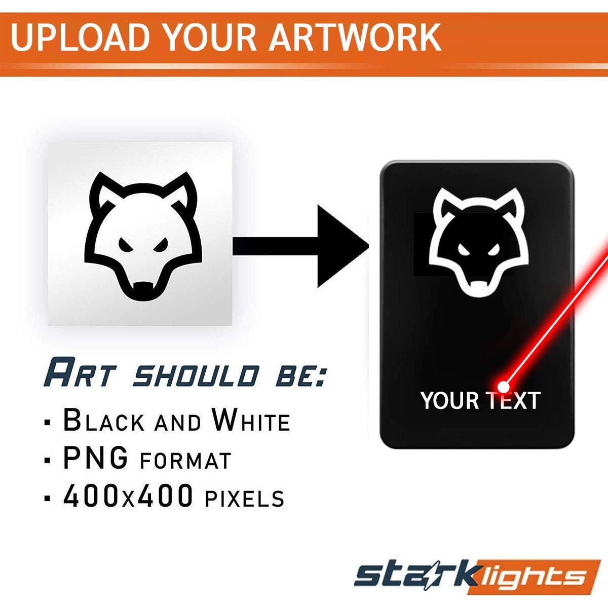 Interruptor de Empuje Retroiluminado Toyota - Azul - 5.08x3.25 cm