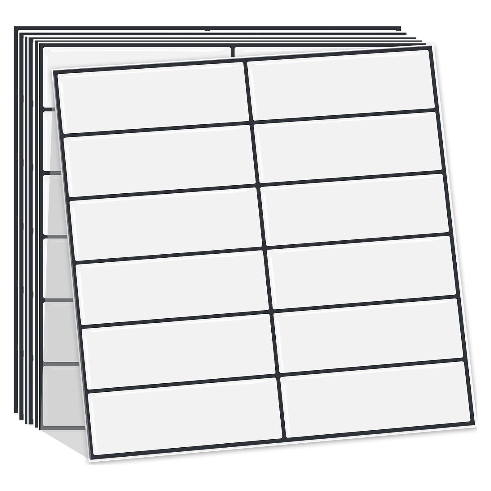 Azulejo autoadhesivo DEWOO blanco 30.5x30.5cm 10 hojas