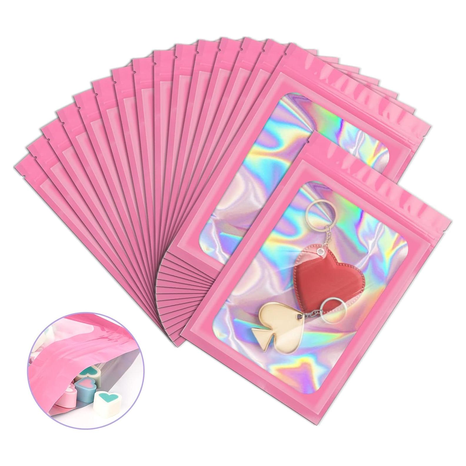 Paquete de 100 Bolsas Holográficas ANZNKU 6.1x9.9cm Resellables