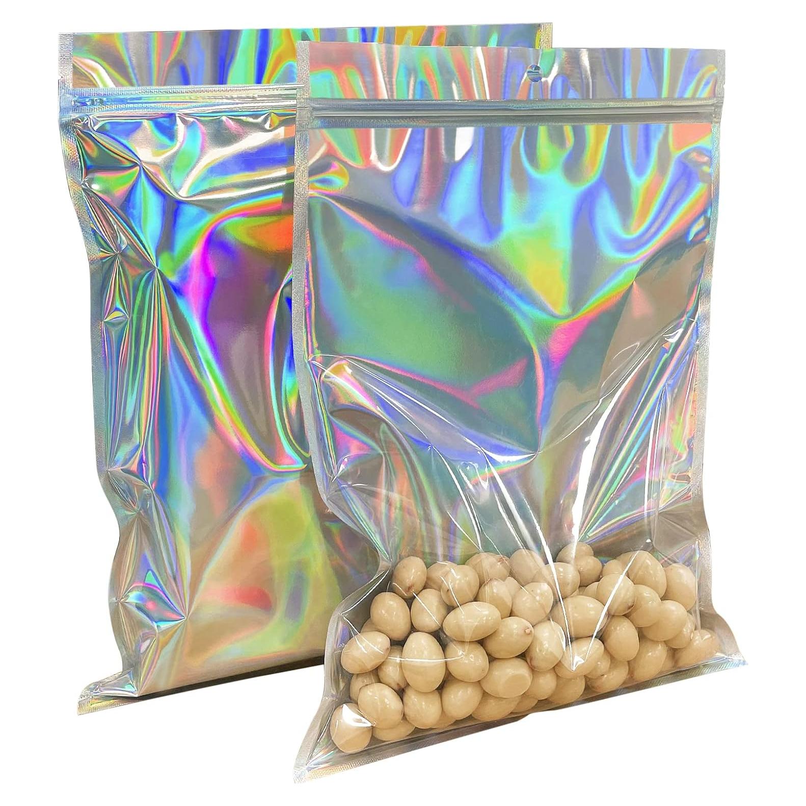 50 Bolsas Holográficas Reutilizables 20x30 cm HRX Package