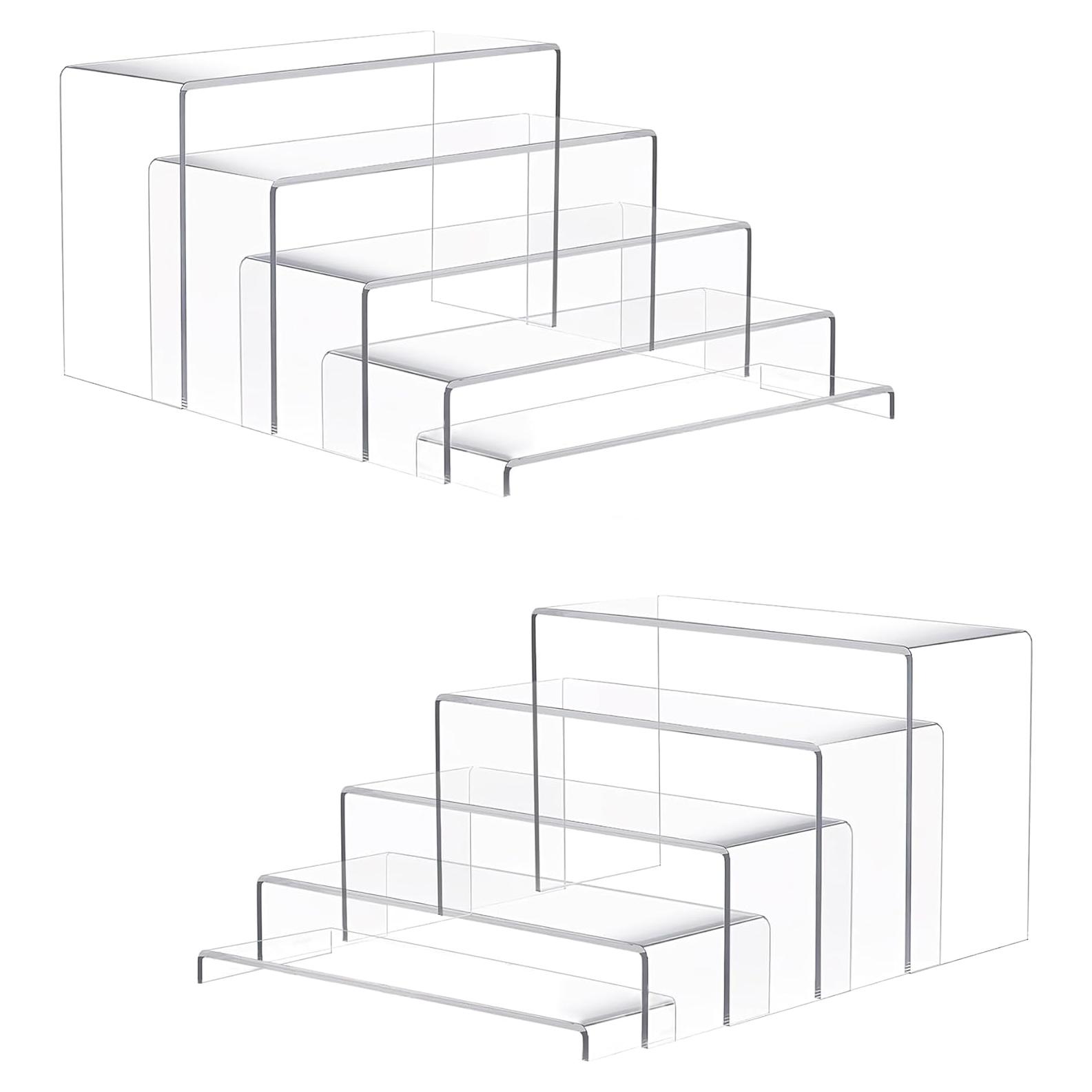 Soportes Acrílicos Goabroa 10 Piezas Rectangulares Transparentes