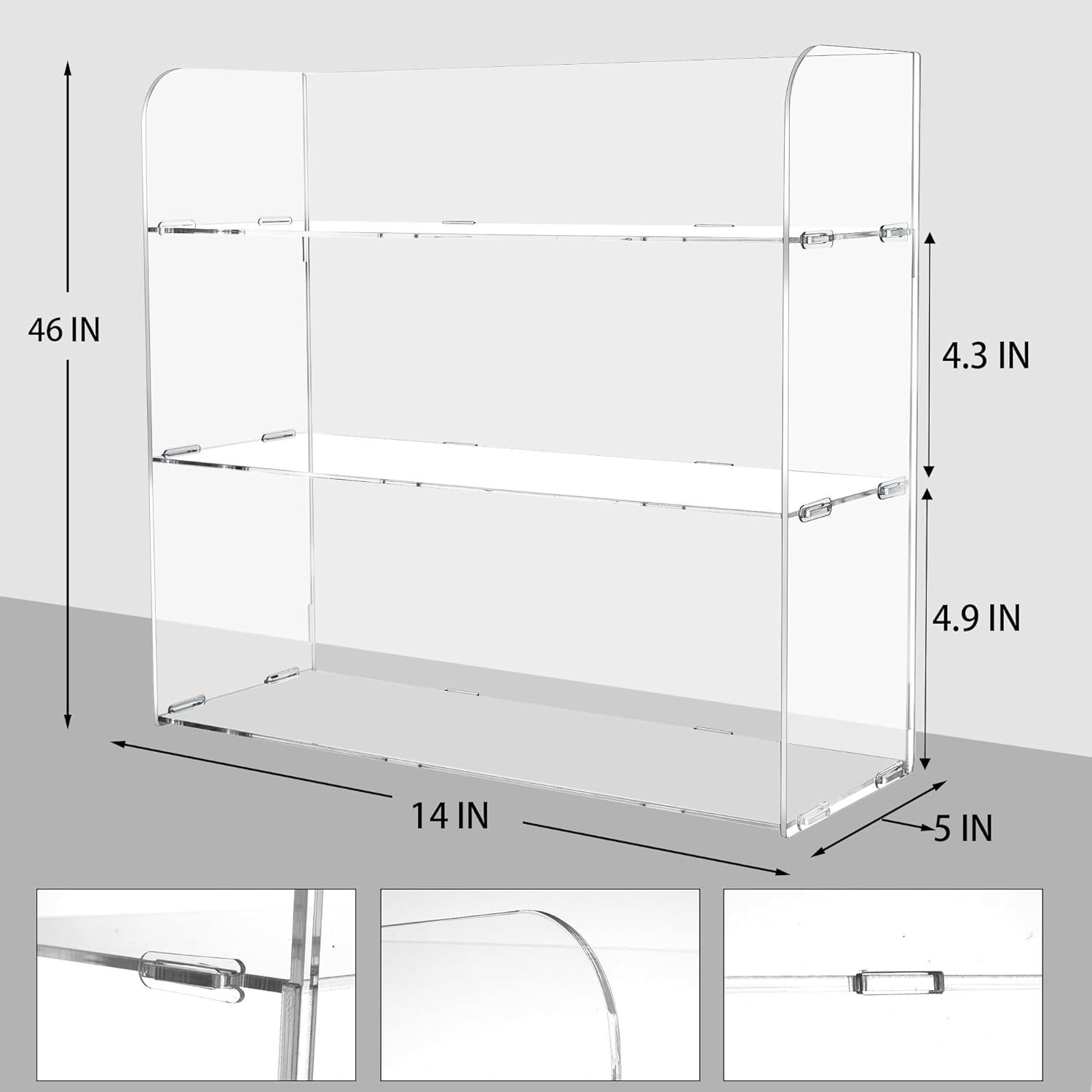 Organizador Acrílico Transparente 3 Niveles Jusalpha 35.56x12.7x33cm