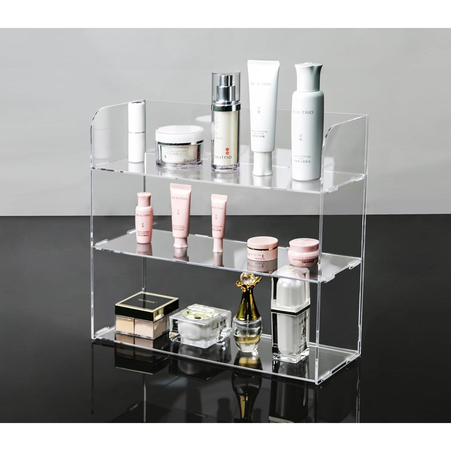 Organizador Acrílico Transparente 3 Niveles Jusalpha 35.56x12.7x33cm