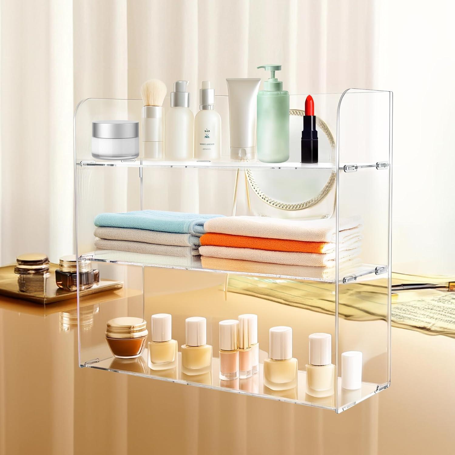 Organizador Acrílico Transparente 3 Niveles Jusalpha 35.56x12.7x33cm