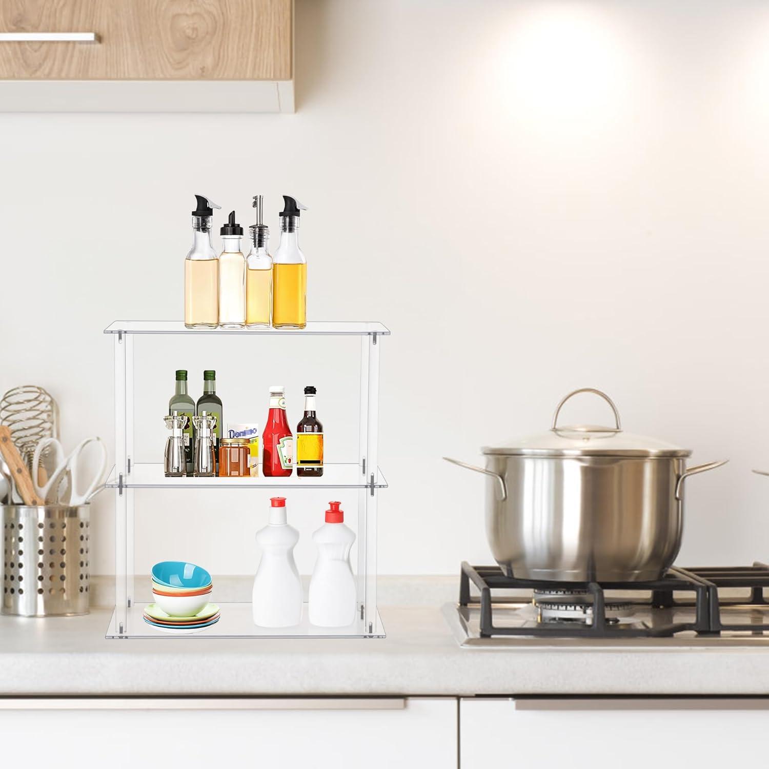 Soporte Organizador de Cosméticos Jusalpha 3 Niveles Acrílico