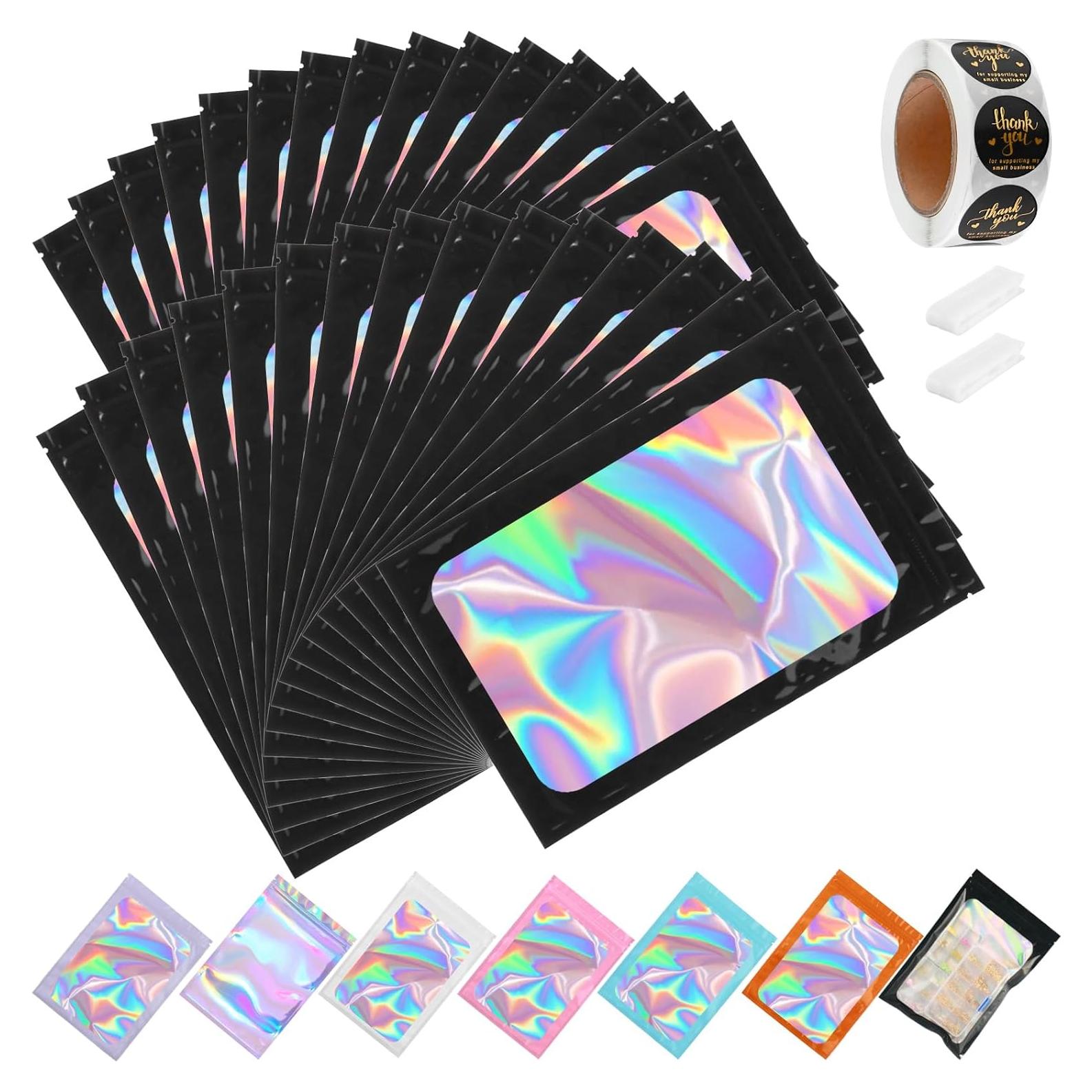 150 Bolsas Mylar Holográficas 10.16x15.24 cm Lucpur